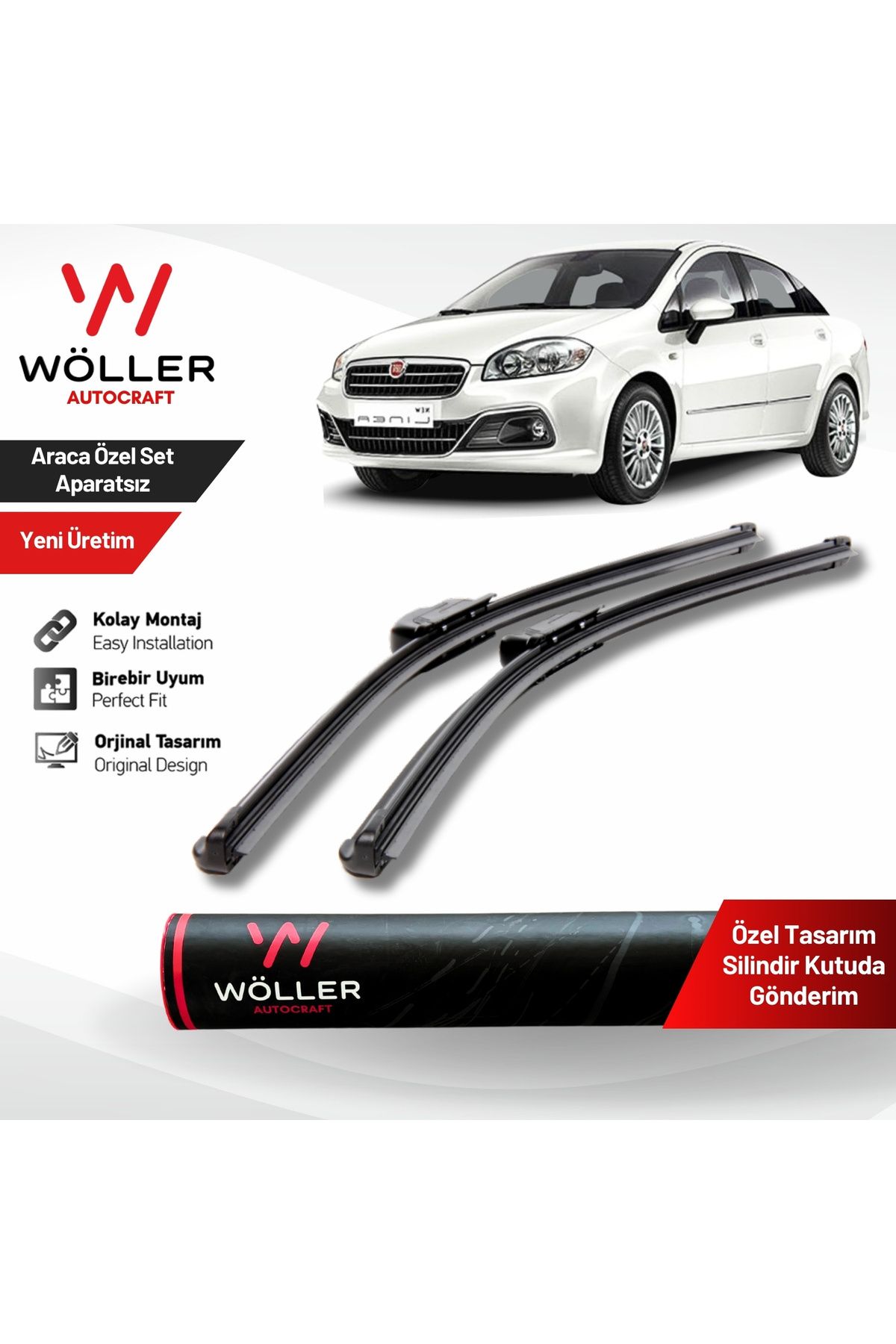 Wöller Fiat Linea Silecek 2007 2017 Silecek Takımı Araca Özel