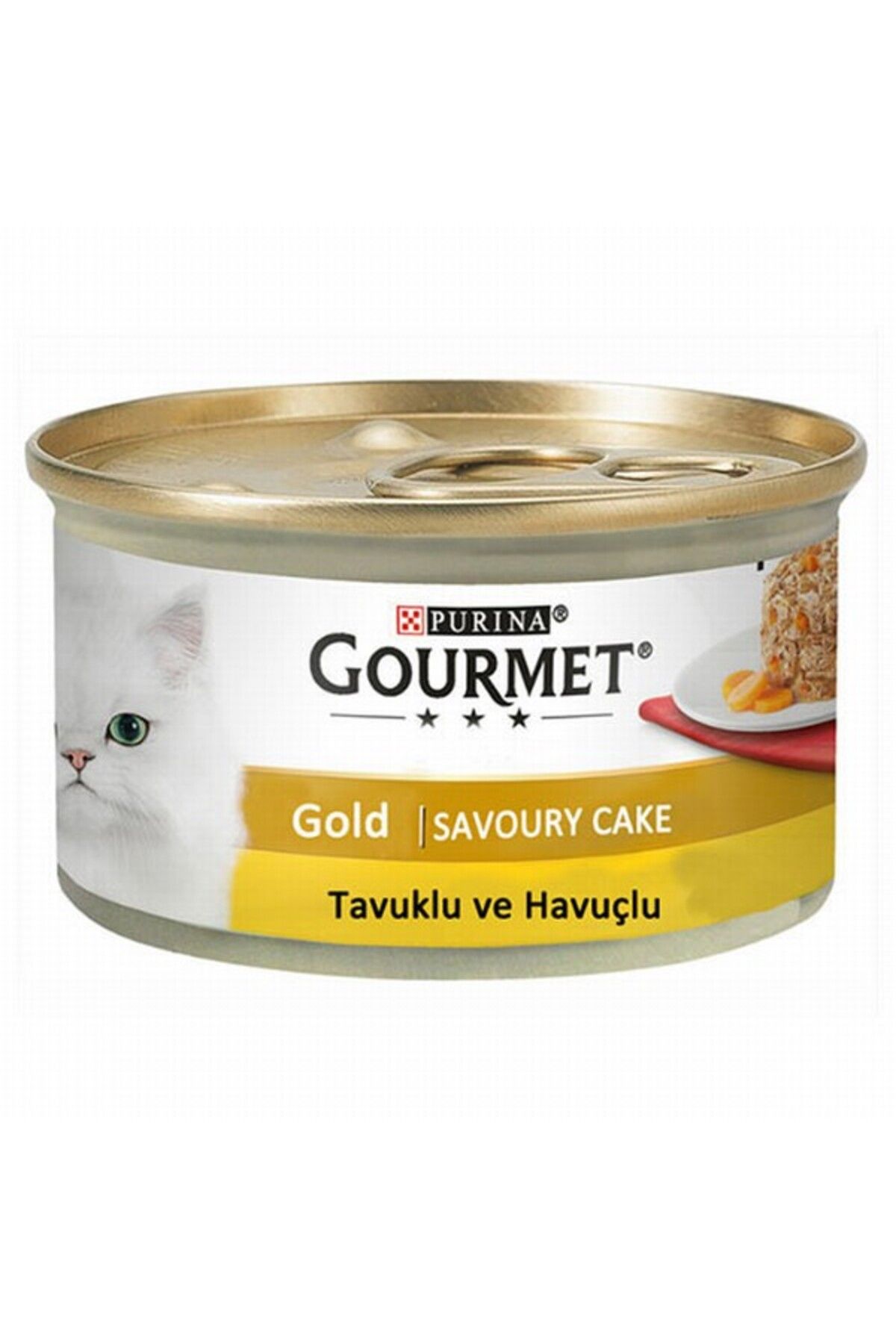 Gourmet Gold Savoury Cake Tavuklu Ve Havuçlu Yetişkin Kedi Konservesi 12 Adet 85 gr