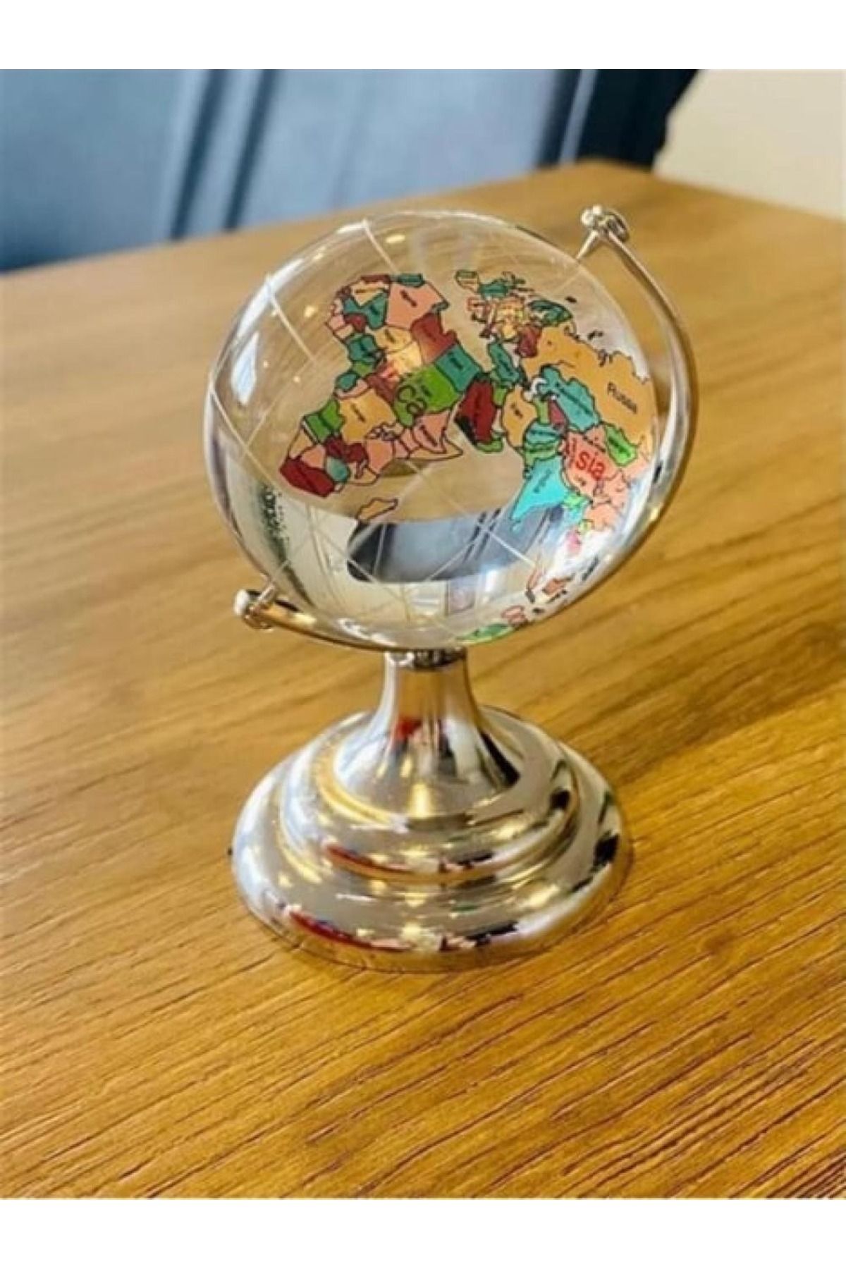 parti hediye sepeti Cam Küre Dünya Mini 7cm