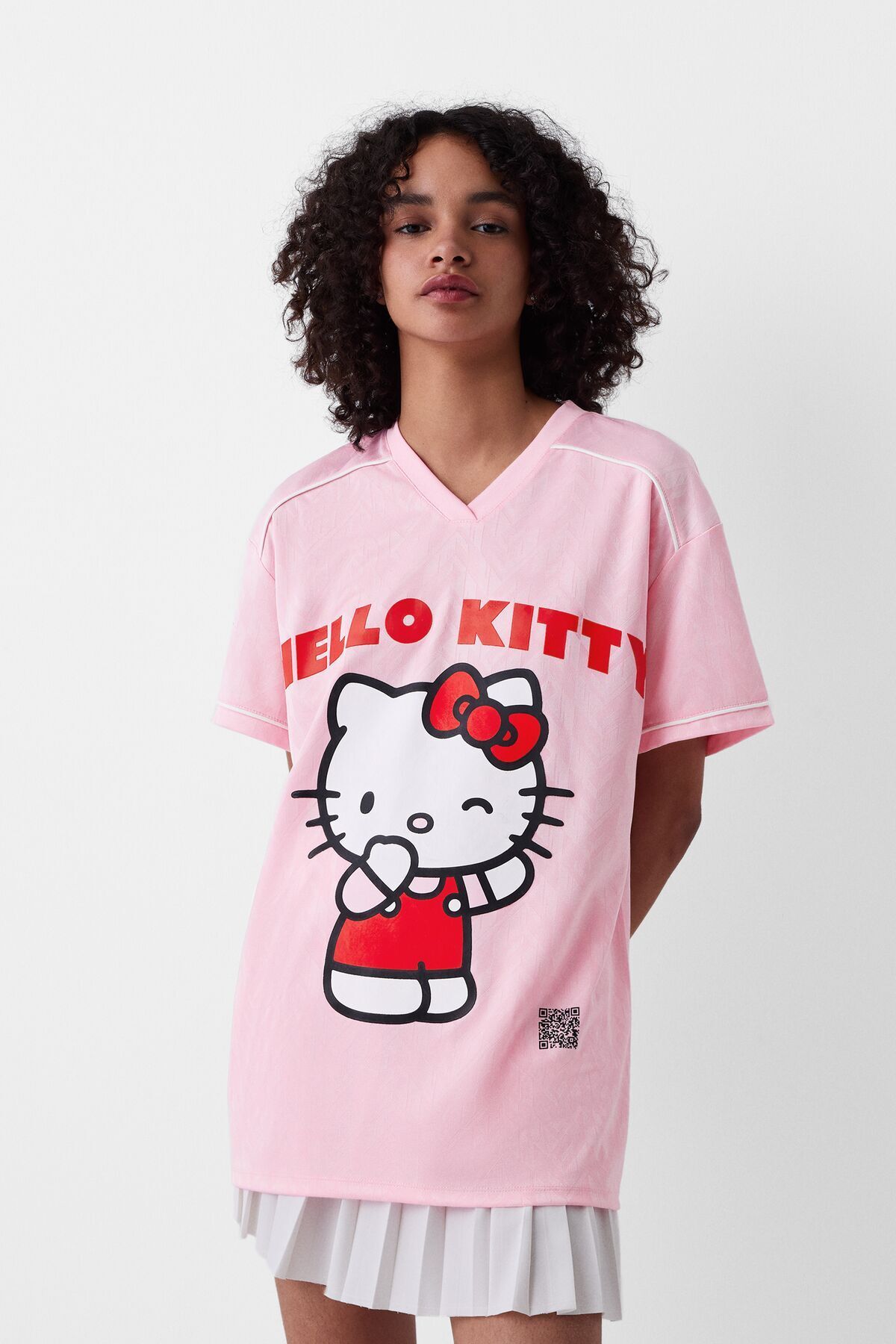 Bershka Kısa kollu Hello Kitty Mania baskılı spor t-shirt