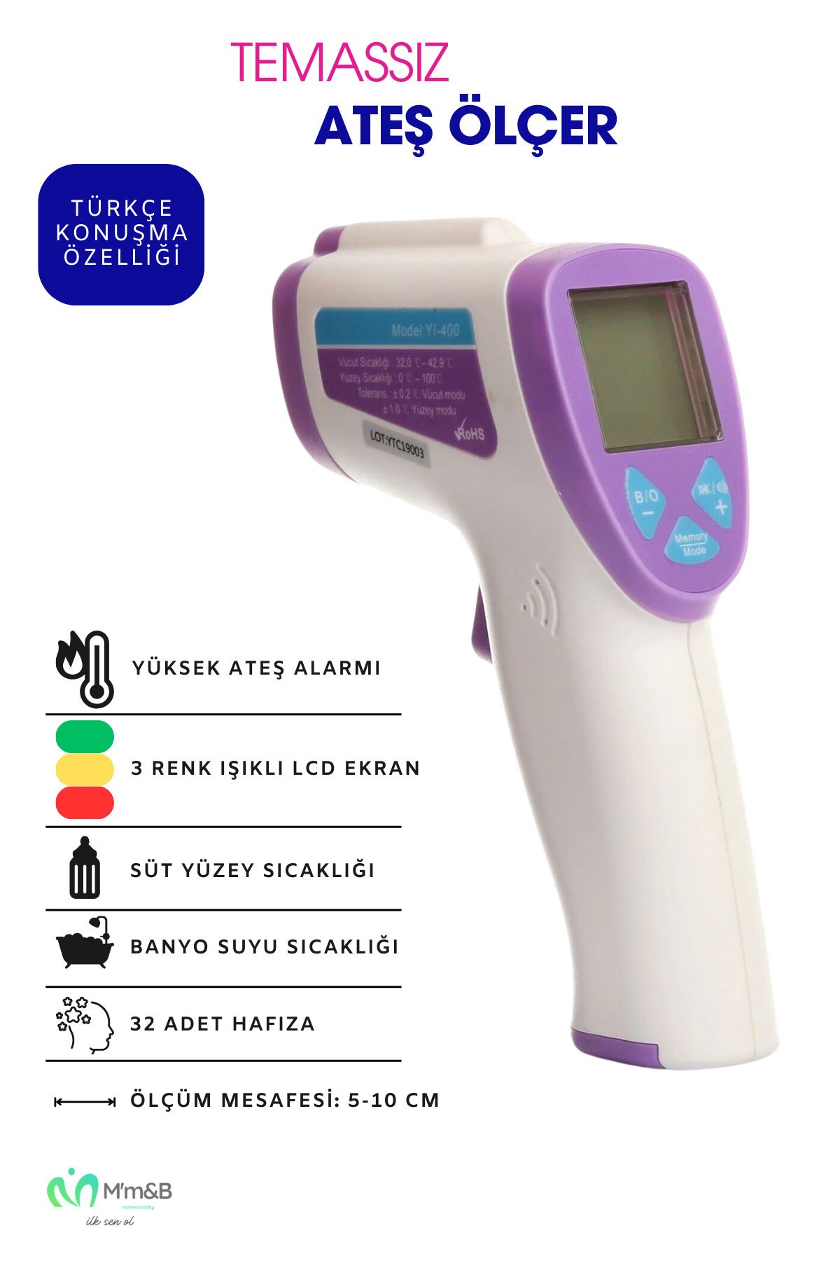 Baby Plus Temassız Infrared Ateş Ölçer