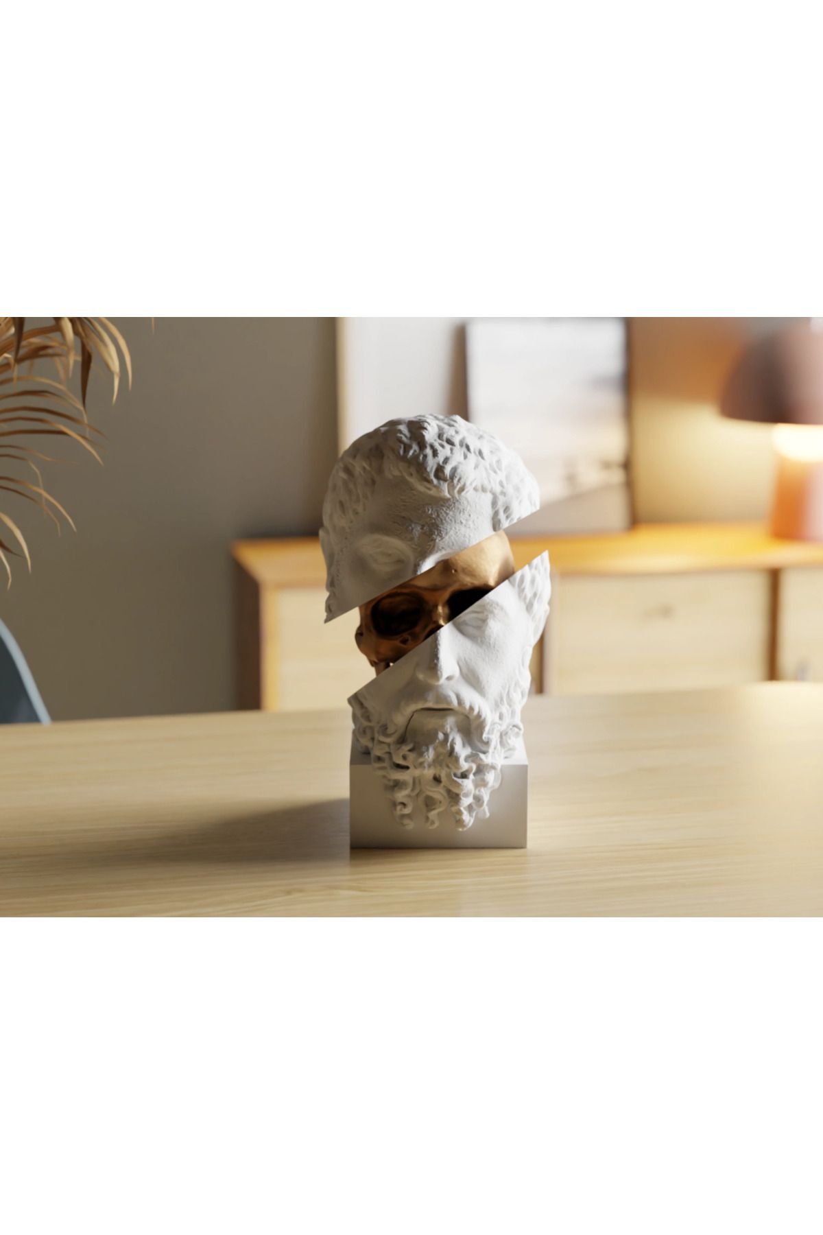 Alpinyo 3D Craft Sokrates'in Soyut Heykeli, 3D