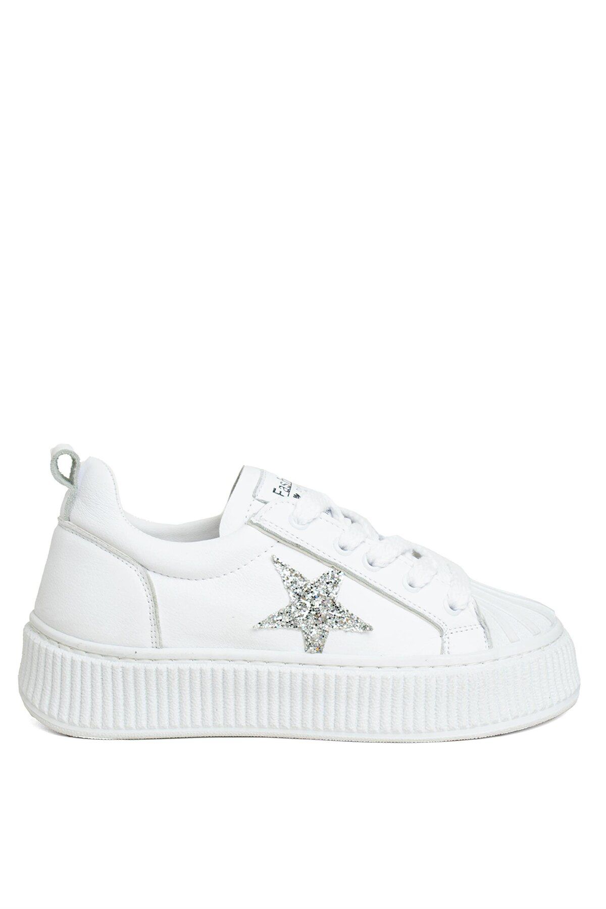 Ayakkabı Fuarı Elit BtnDVM01 Kadın Klasik Sneaker Beyaz