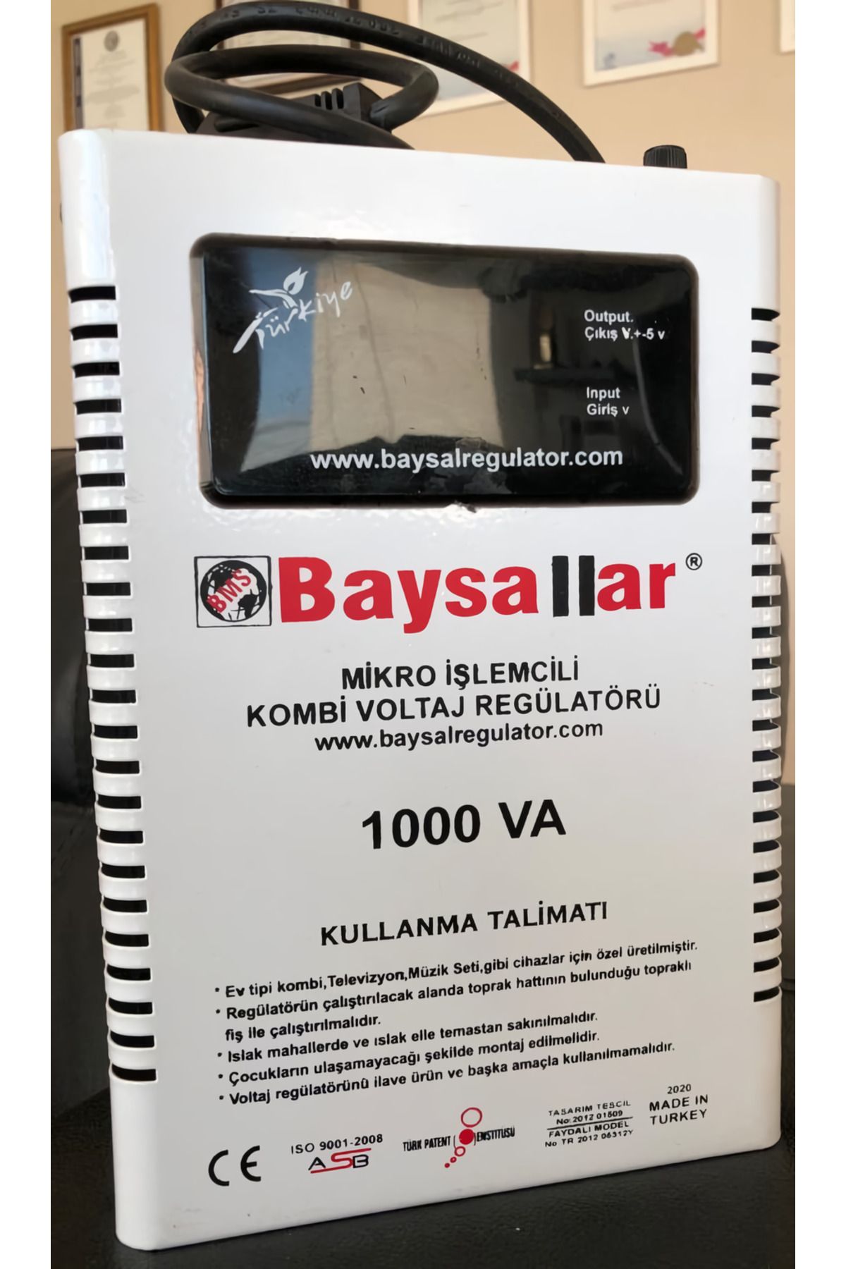 Baysallar 1 KVA Monofaz Voltaj Regülatör