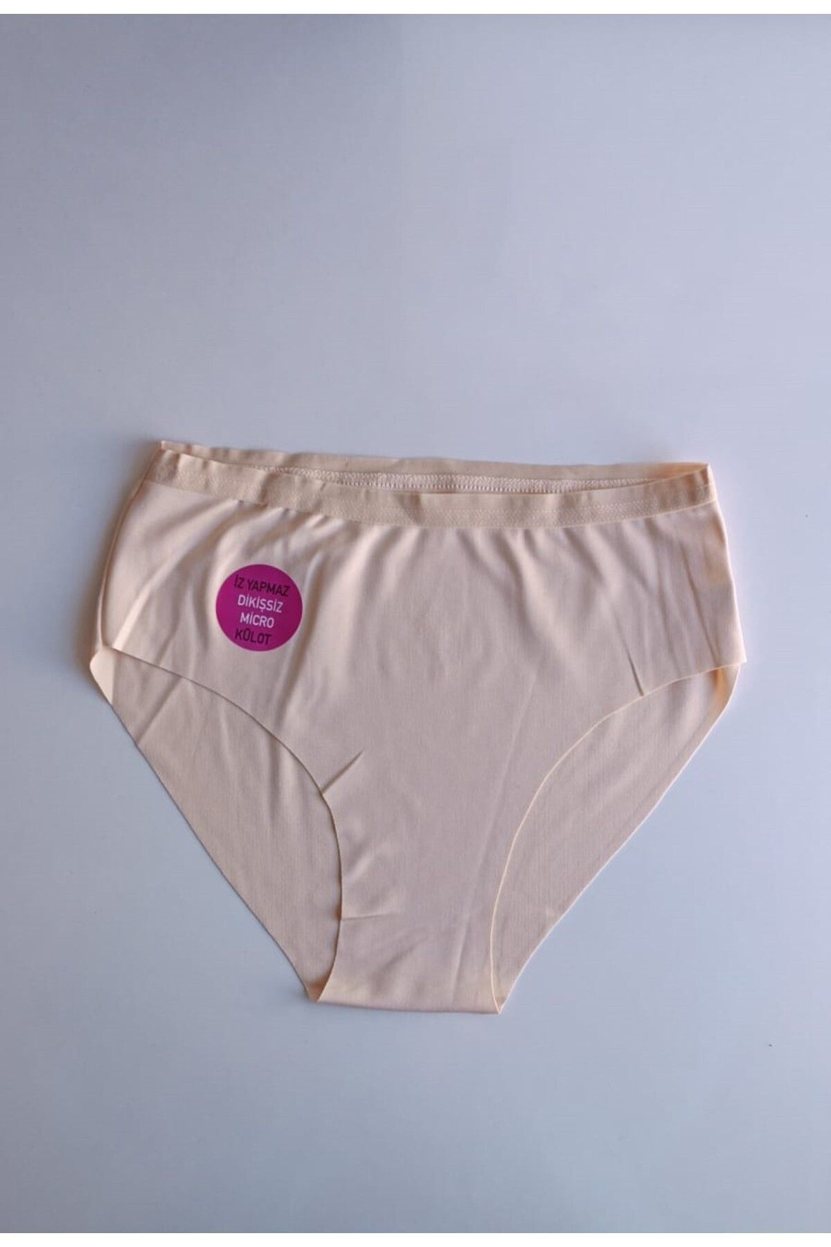 Dondeza Beli Lastikli Kadın Normal Bel Dikişsiz Külot İz Yapmayan Yumuşak Mikro Kumaş Bikini Külot M
