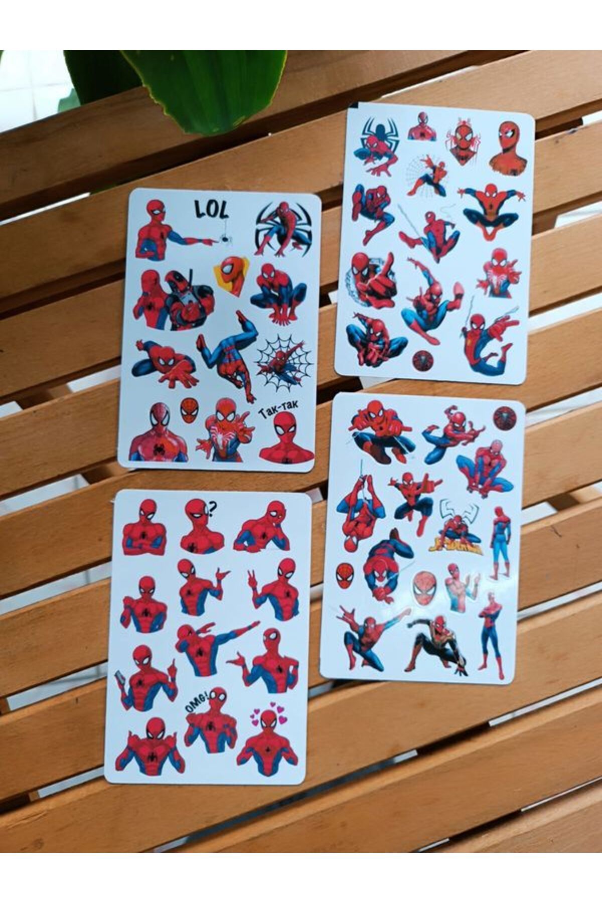 EyER Shoping Spiderman Örümcek Adam Etiket Planlayıcı Telefon Sticker Set