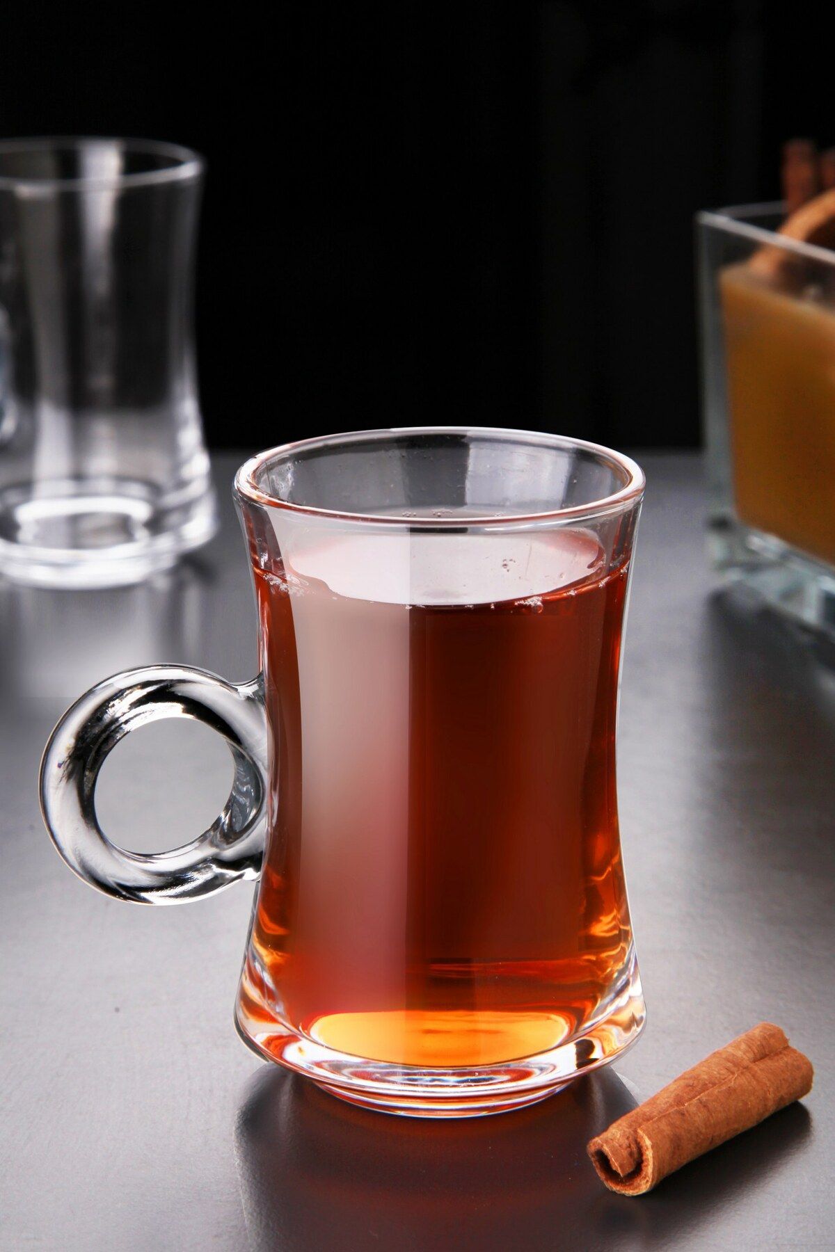 Kitchen Life 6'lı Kulplu Sade Desenli Çay Bardak Seti - Bardak Takımı 170 ml