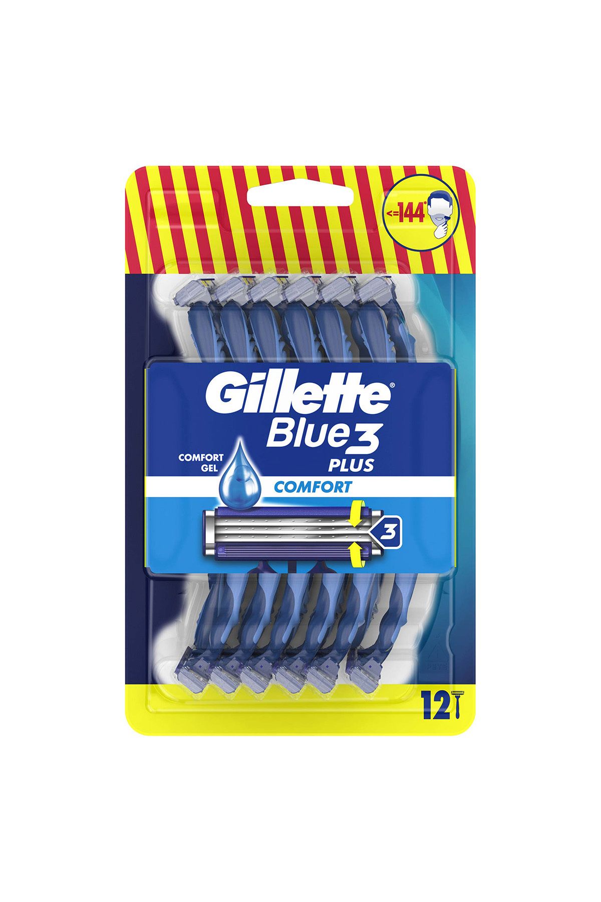 Gillette Blue3 Plus Comfort Tıraş Bıçağı 12'li