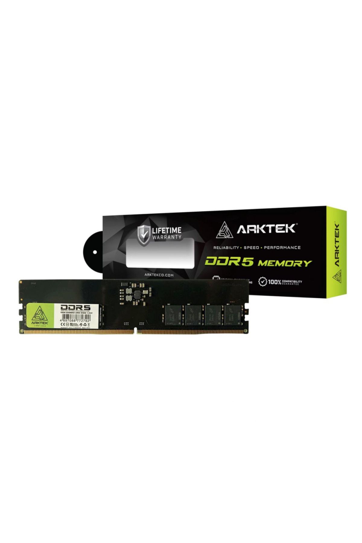 Genel Markalar ARKTEK AKD5S16P5200, 16GB, DDR5, 5200Mhz, 1,35V, CL40, Desktop, RAM