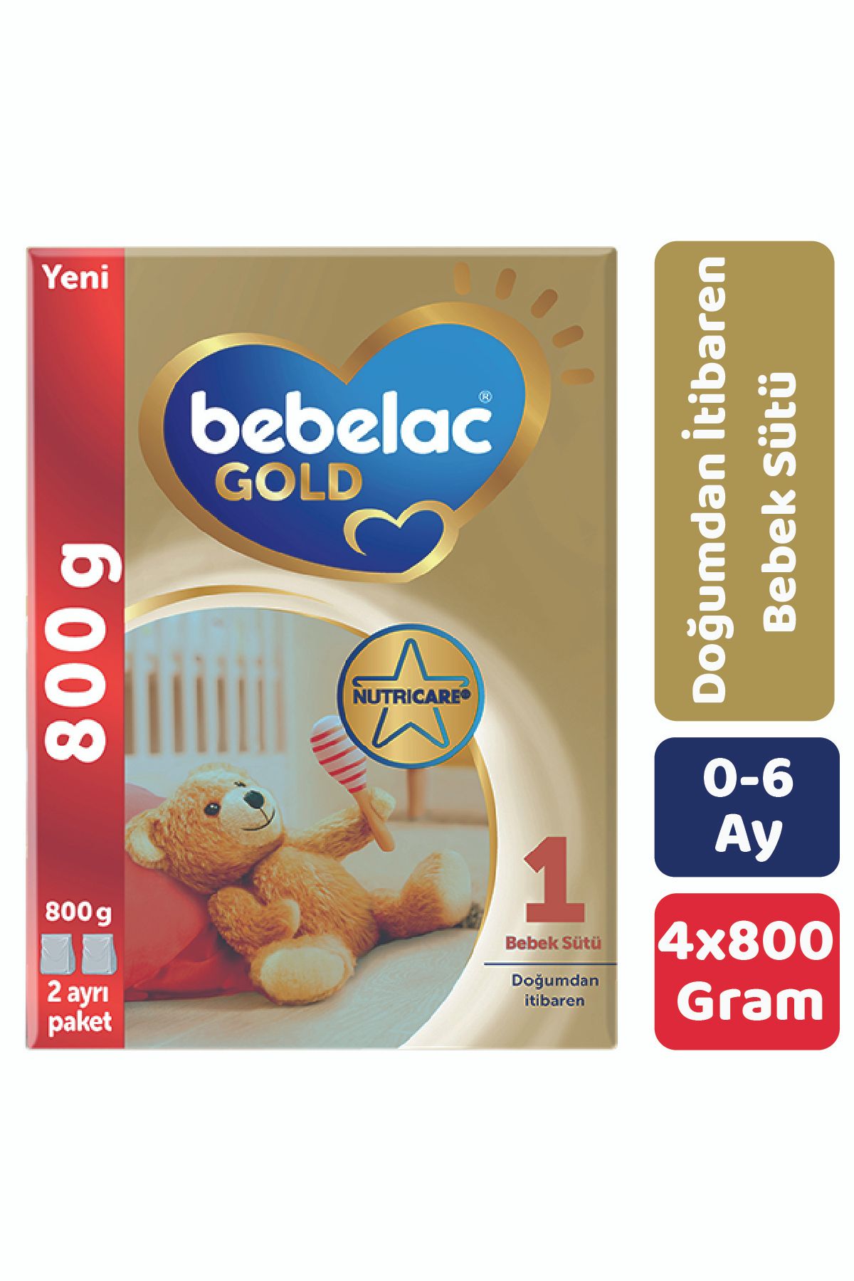 Bebelac Gold 1 Bebek Sütü 800 gr 4'lü Paket