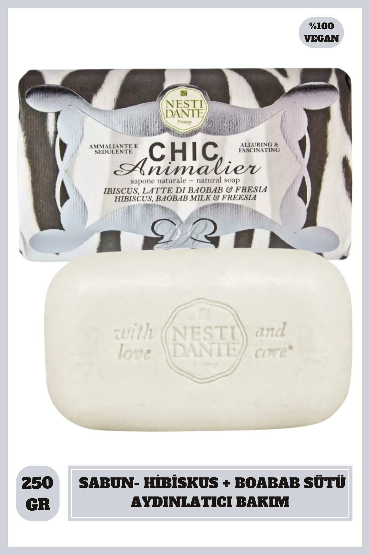 Nesti Dante Sabun Chic Animalier White Hibiskus ve Frezya Kokusu Arındırıcı Vegan Bakım 250 g