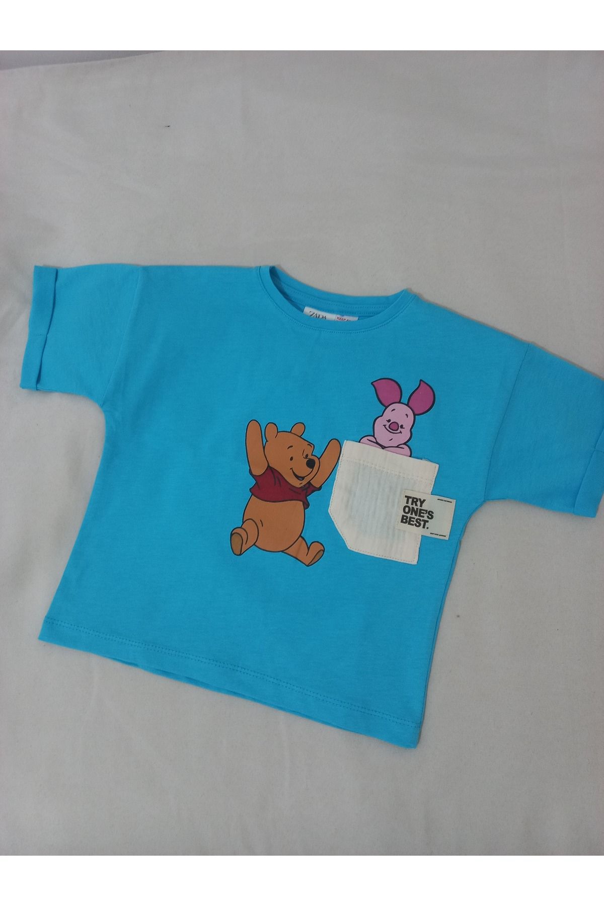 Rainbow Winnie The Pooh erkek bebek&çocuk T-shirt