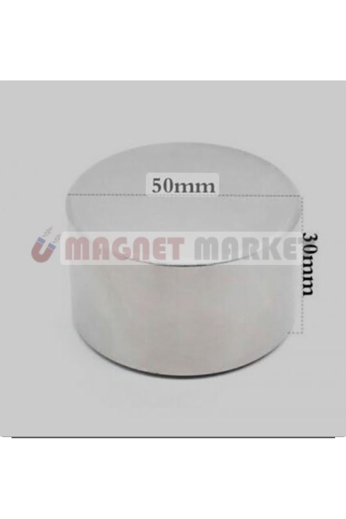 magnet market - 1 Adet 50x30mm - Jumbo Boy- Çap 50mm X Kalınlık 30mm Neodyum Mıknatıs