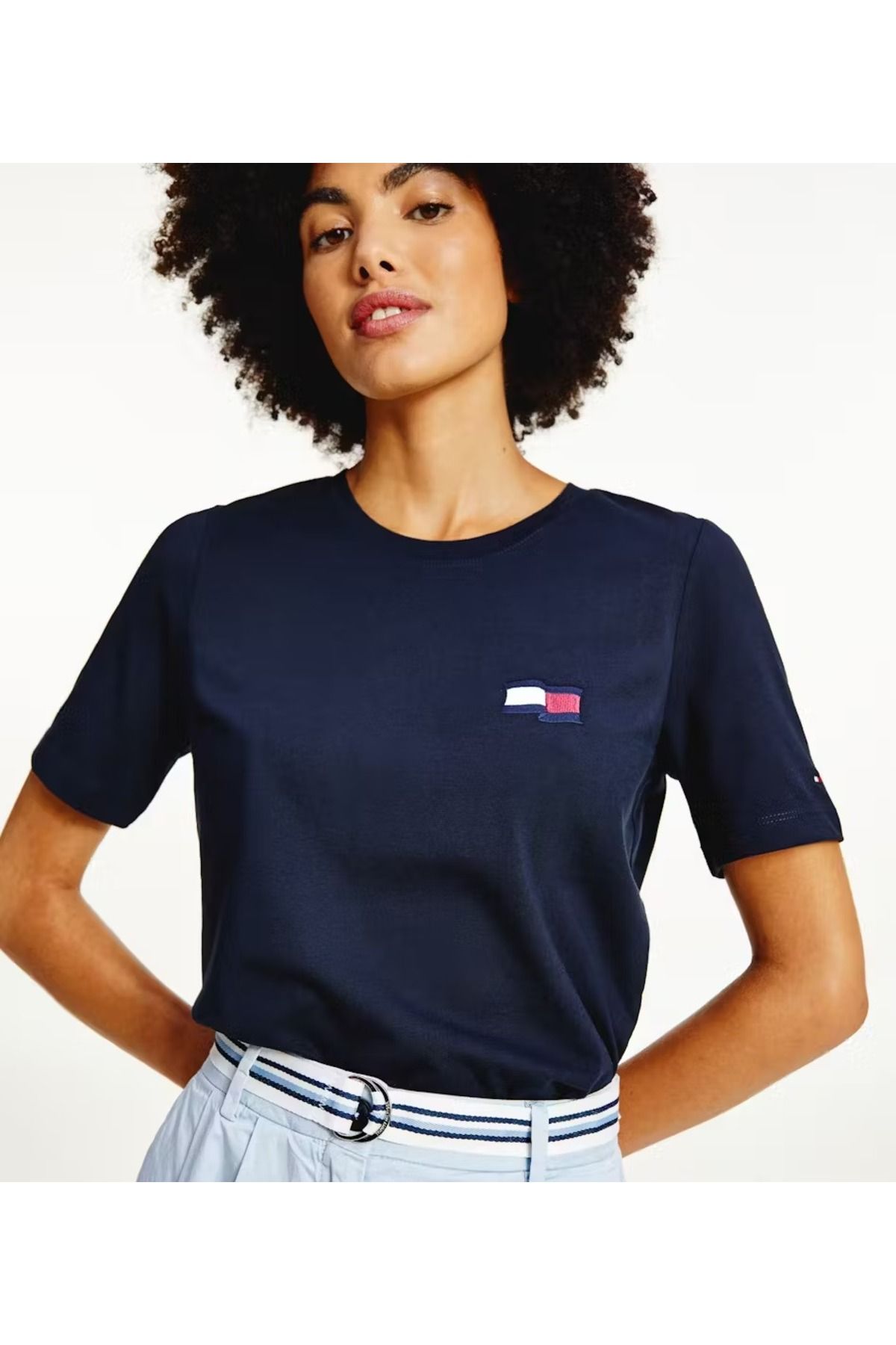 Tommy Hilfiger MOTION FLAG EMBROIDERY ORGANIC COTTON T-SHIRT