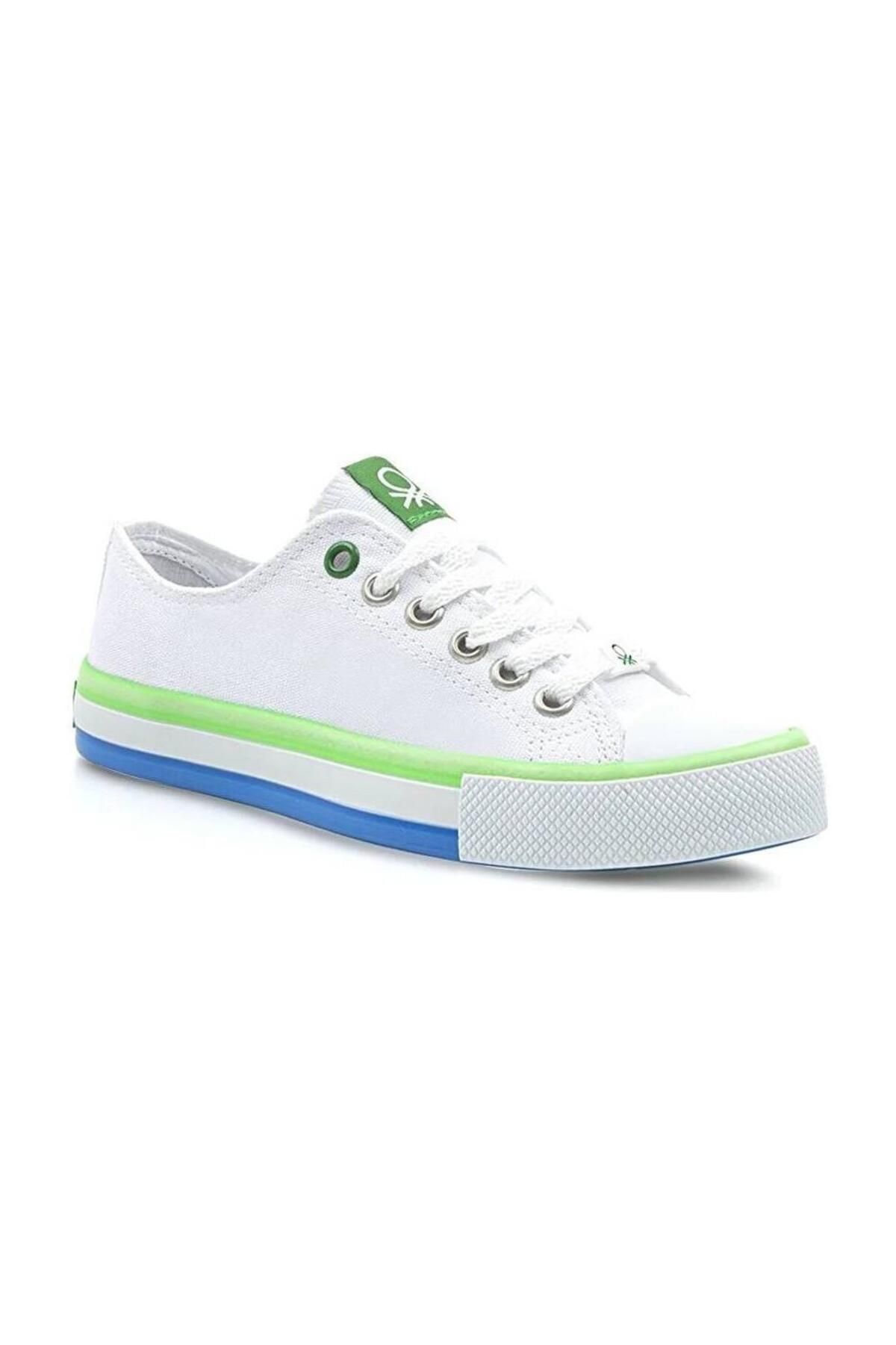 Benetton Filet Beyaz Yeşil Çocuk Spor Ayakkabı