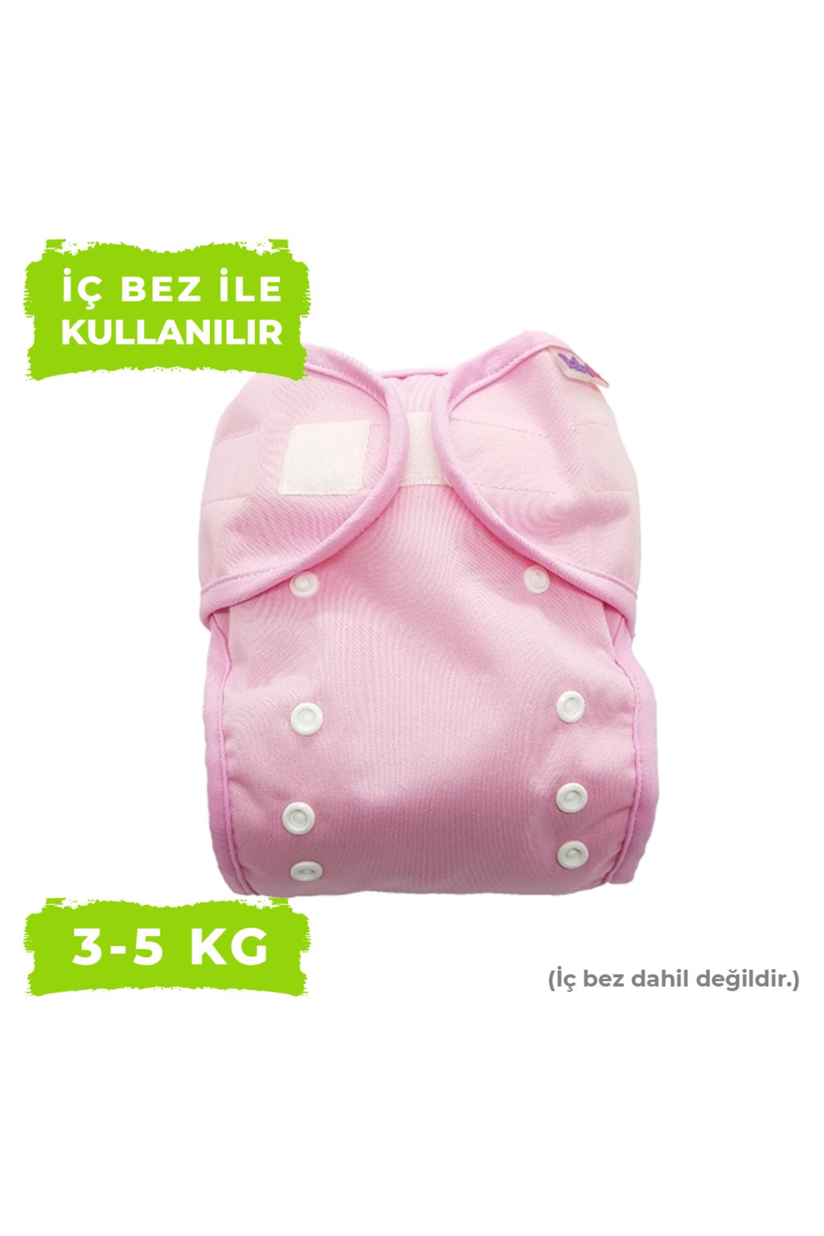 BabyNEO - Yenidoğan Yıkanabilir Bebek Bezi Sızdırmaz Dış Bez Cover - Pembe