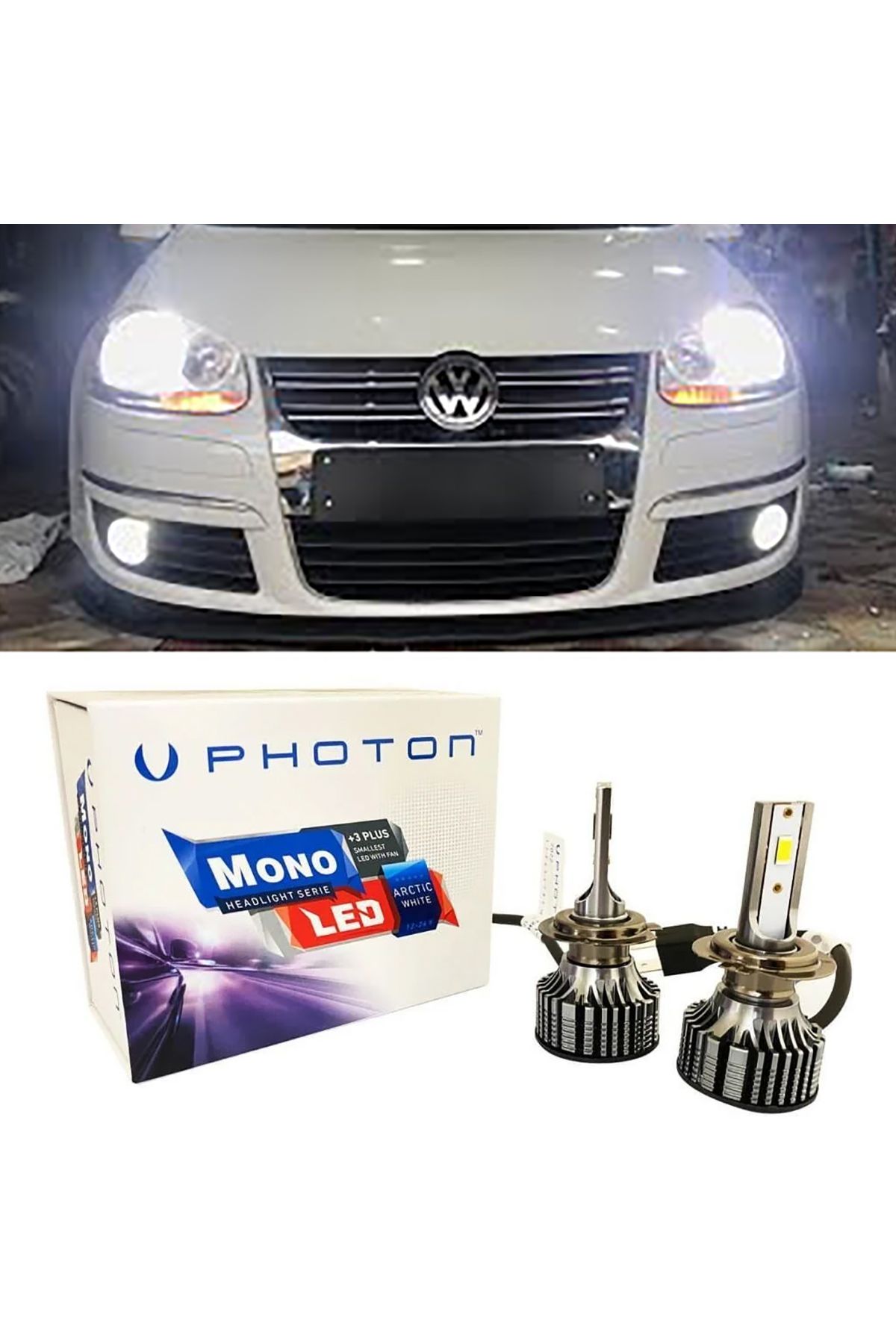 Photon Vw Jetta Mk5 Uyumlu Led Xenon Sis Farı Ampulü HB4 Mono Yeni Seri Beyaz 2005-2010