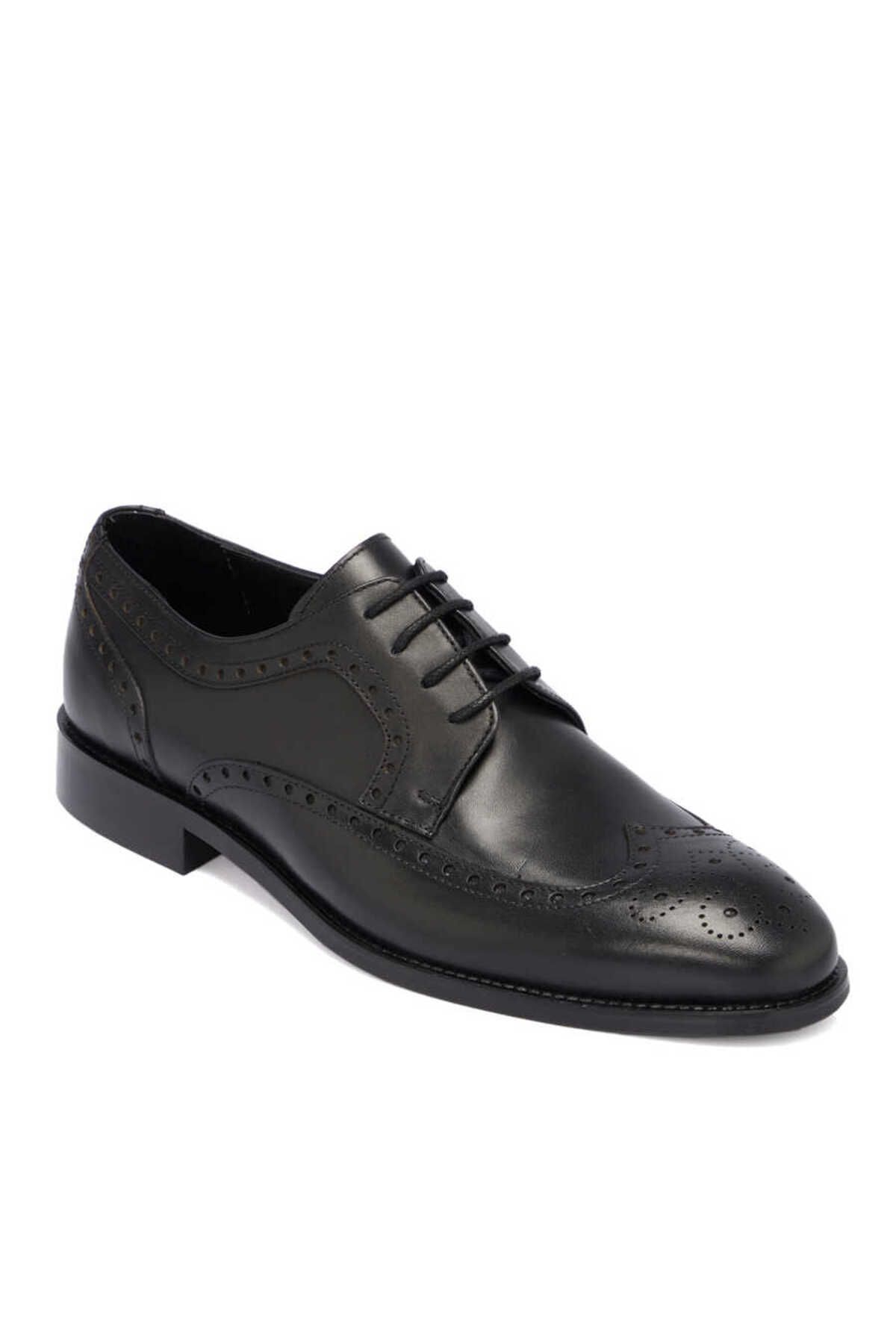 Tergan Siyah Deri Erkek Klasik Ayakkabı - E23I1AY56323-A43