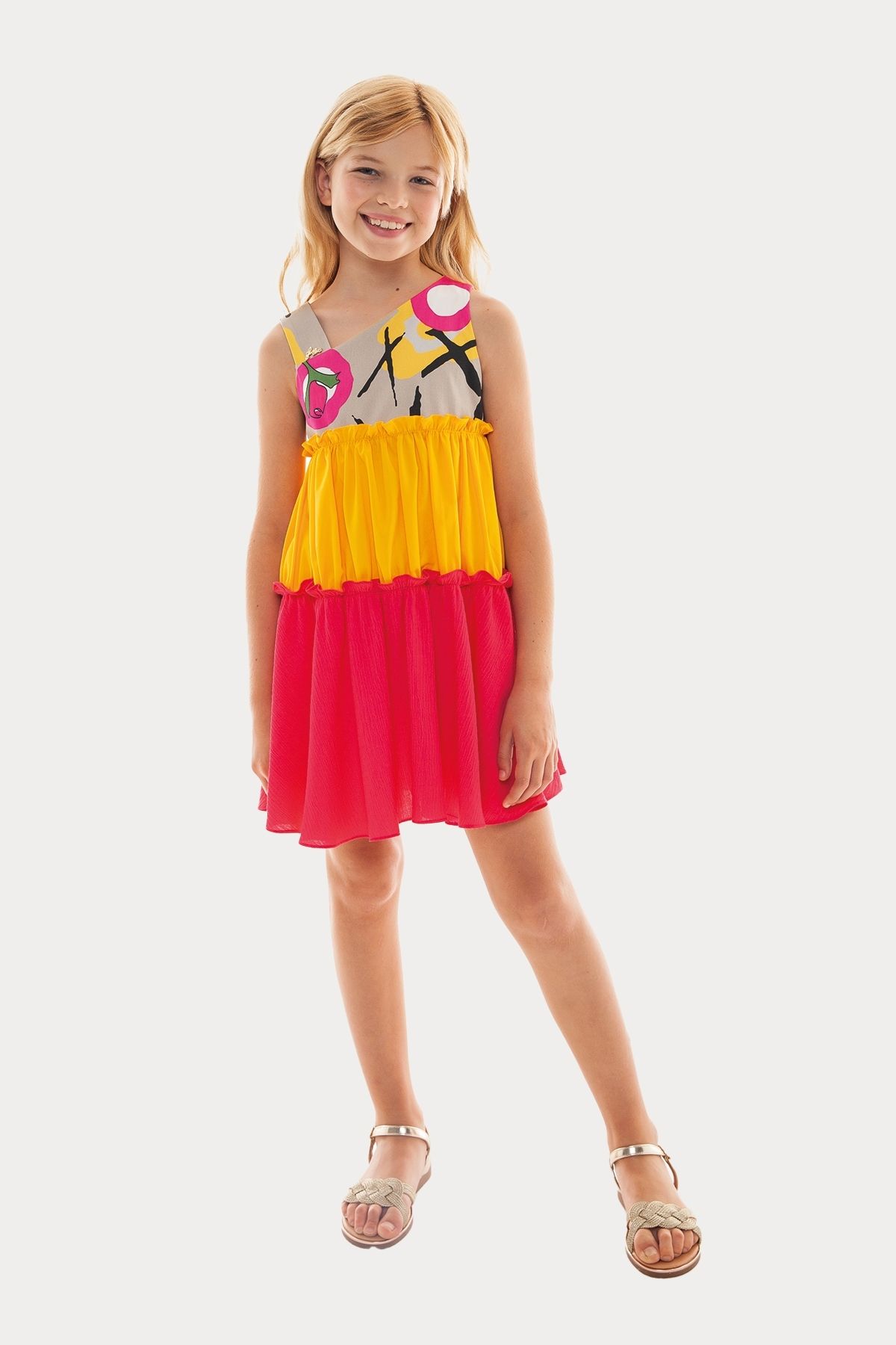 Lia Lea Kız Çocuk Renkli Elbise