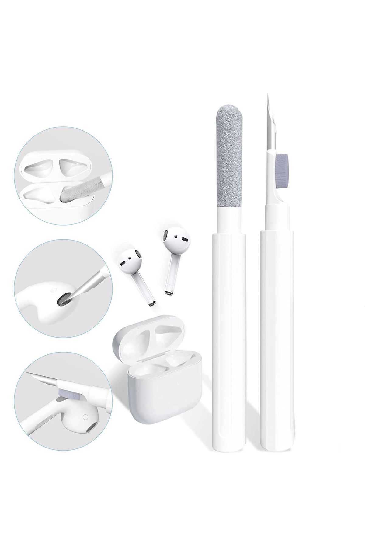 MEZİGARC Bluetooth Kulaklık Temizleme Kalemi Çok Işlevli Pro Temizleyici Kit Yeni Nesil 3in1 Temizleme Aparat