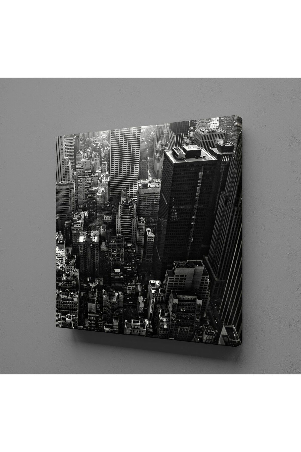 TECHNOPA Siyah Yüksek Binalar Kanvas Tablo 200x200cm