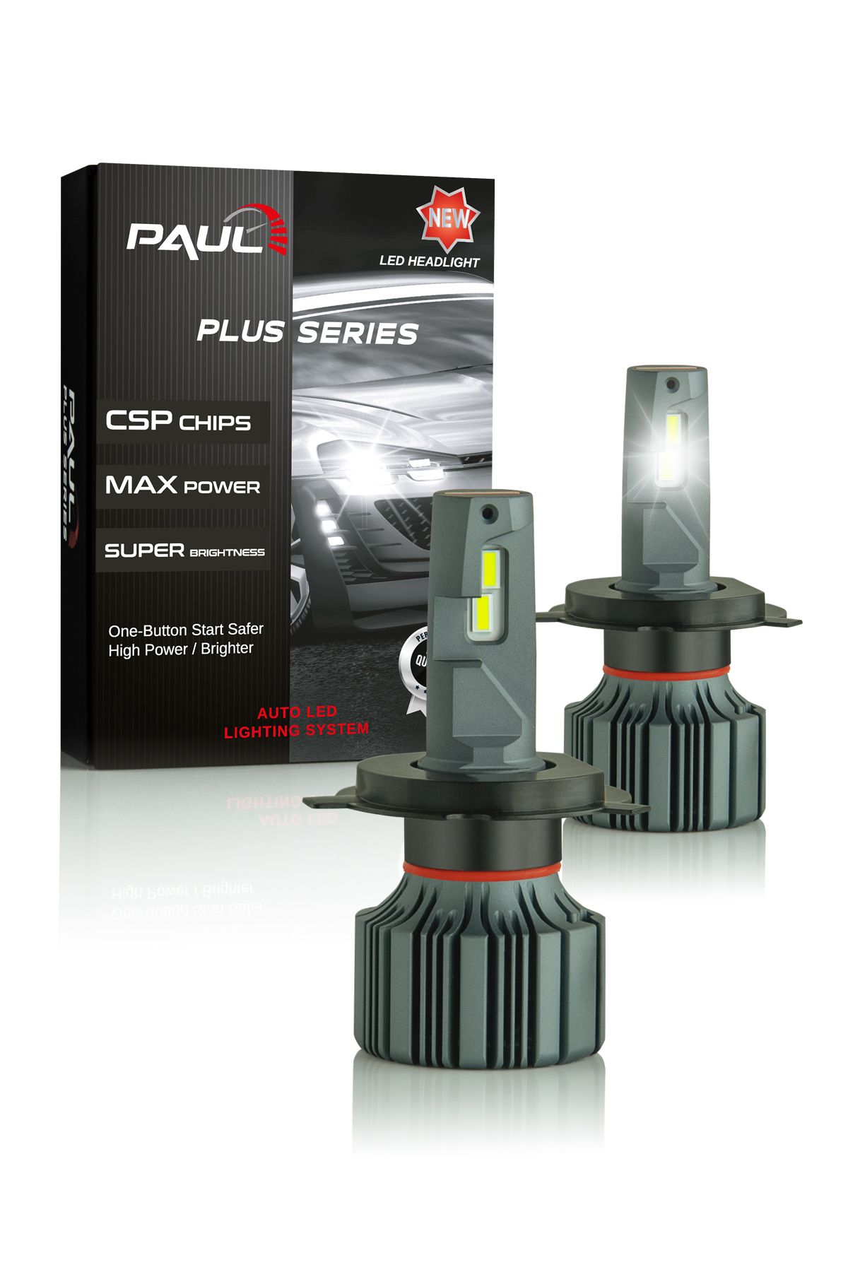PAULLED Paul Plus H4 18.000 Lümen Güç Şimşek Etkili Odaklı Ufuk Çizgili Csp Led 1 Yıl Garanti