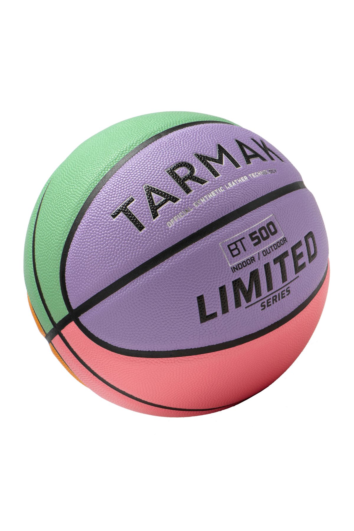 Decathlon Basketbol Topu - 7 Numara - Mor / Yeşil - BT500 Touch Limited Series