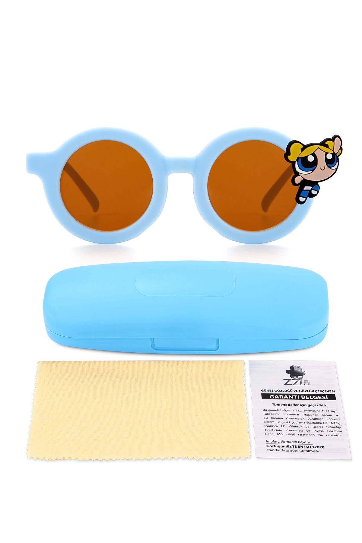 Zzla UV400 Korumalı Çocuk Güneş Gözlüğü Dokunmatik Kol Saati Renkli Kutu Hediyeli
