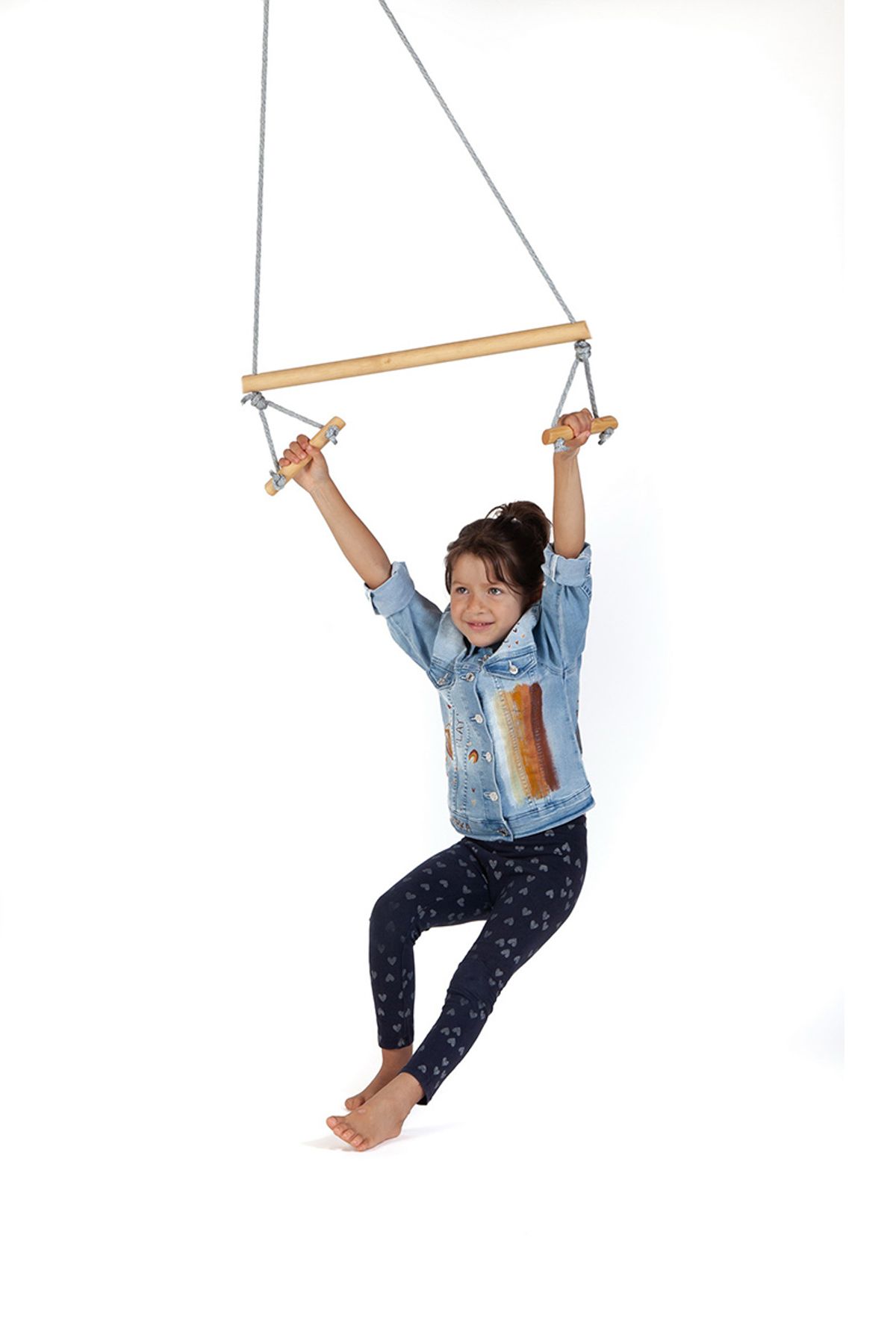 Nurnivus Trapez Ahşap Duyusal Salıncak Çocuk Aktivite Jimnastik Yoga Gelişim Salıncağı Çok Renkli