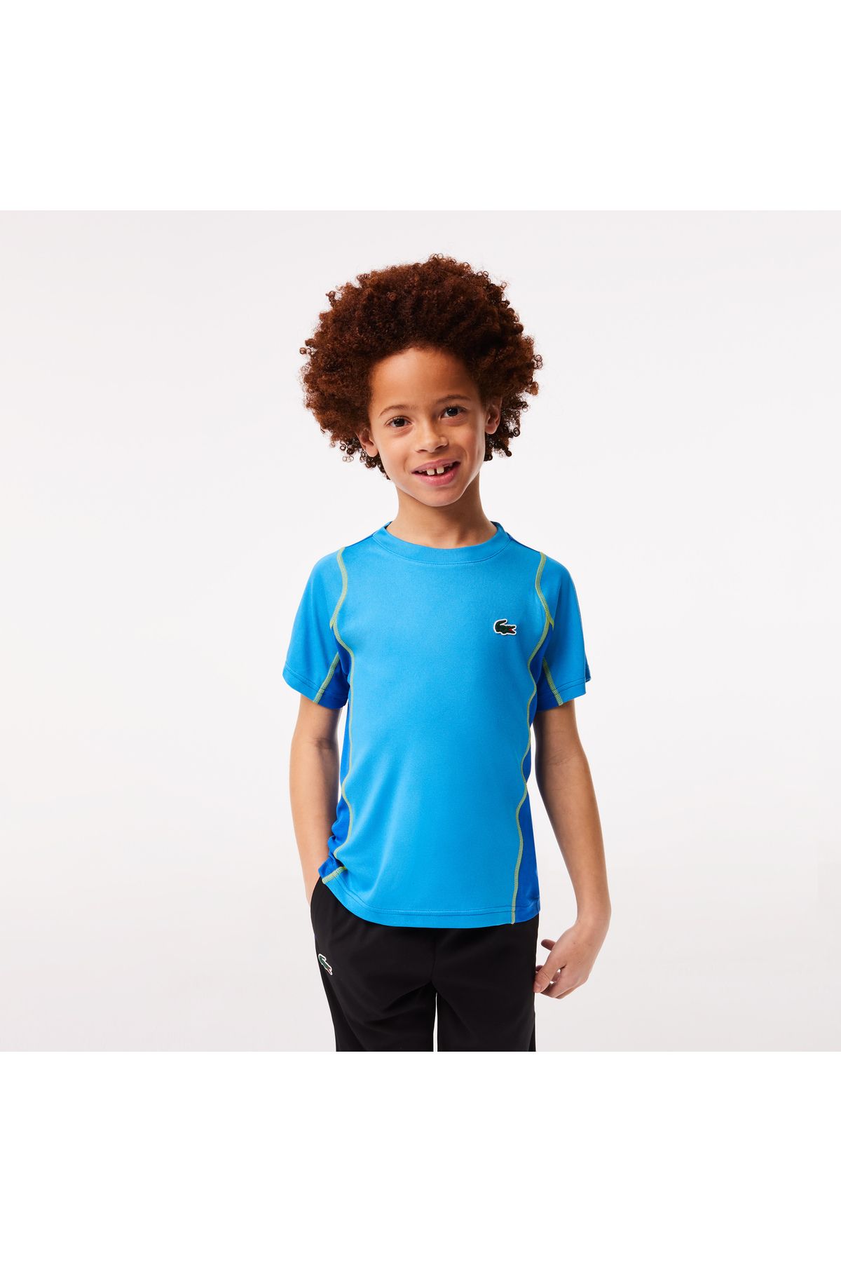 Lacoste Erkek Çocuk Renk Bloklu Mavi T-shirt