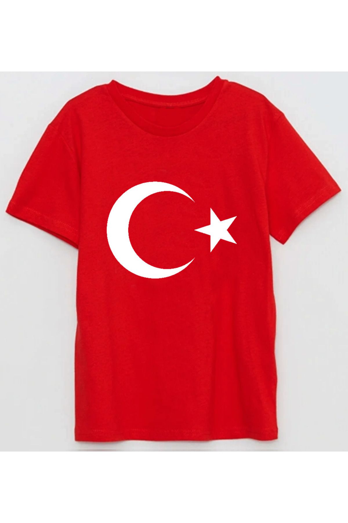 Efendioğlu Design Bayrak baskılı 23 nisan çocuk pamuklu yumuşak  T-shirt