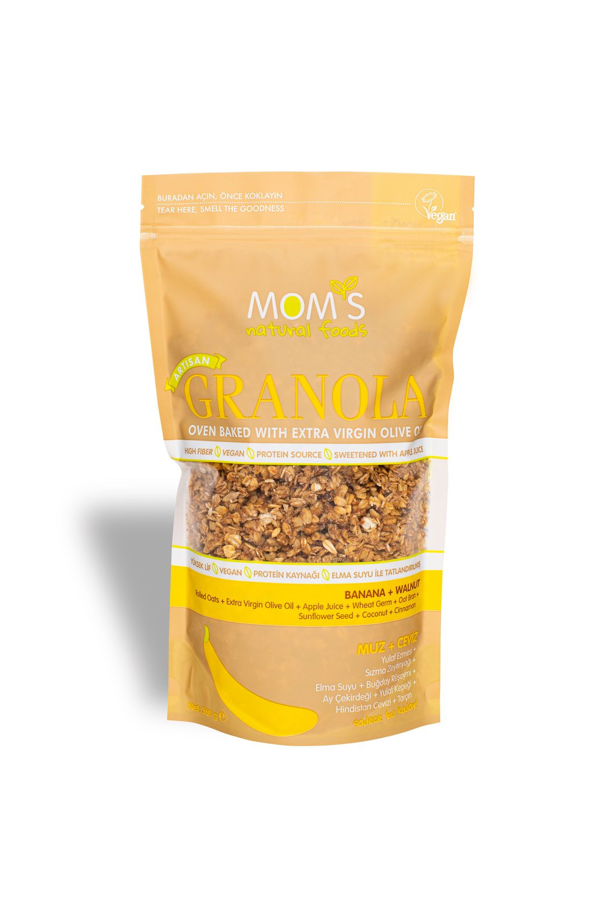 Mom's Natural Foods - Muz & Ceviz Granola 360 G -