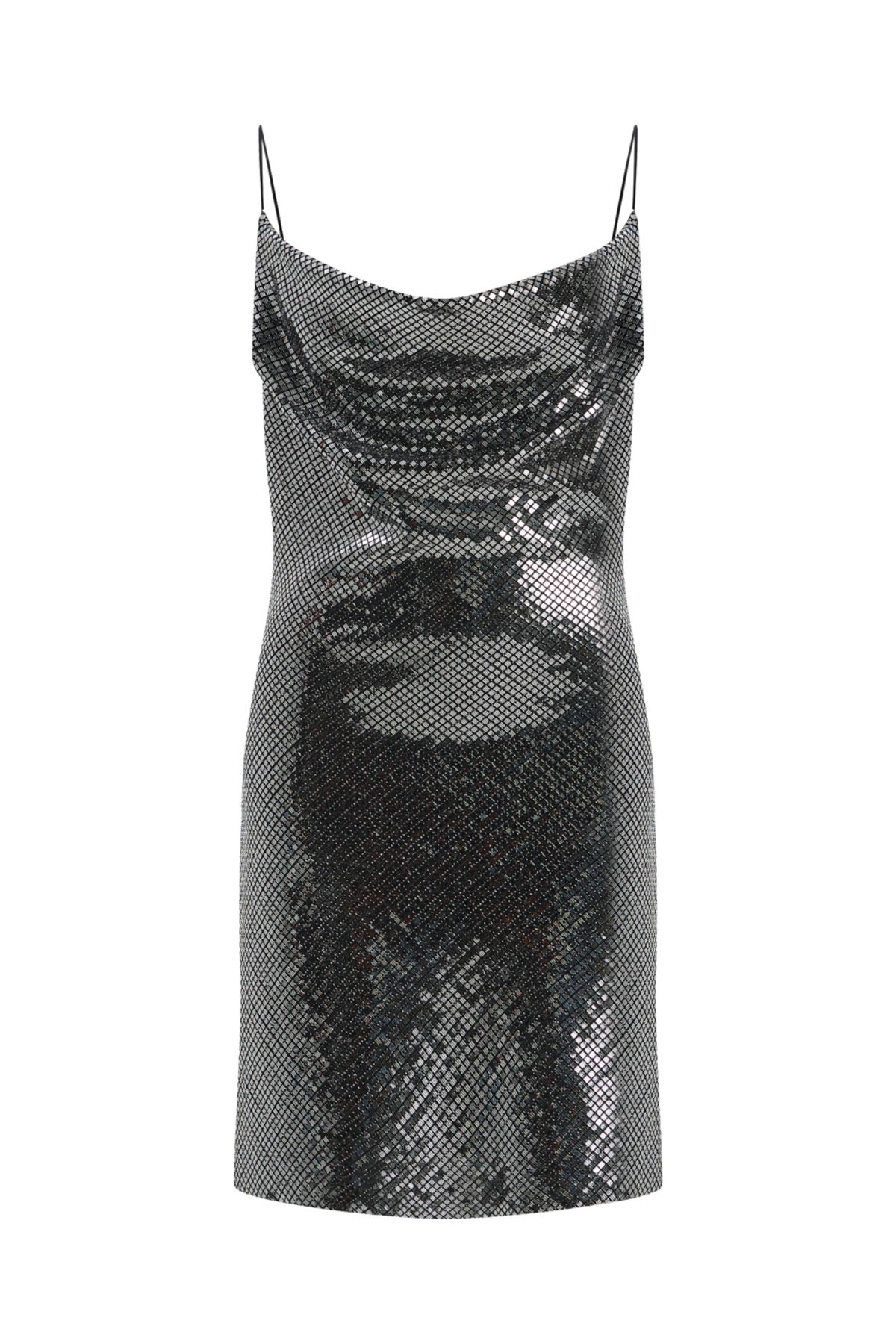 Perspective Feos Siyah Gümüş Renk Elbise