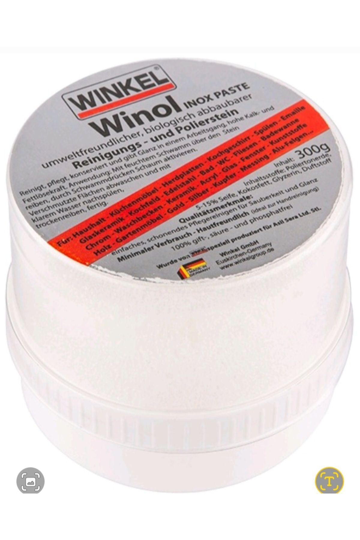Winkel Çelik Eviye  Bakım Temizlik Ürünü Inox Paste