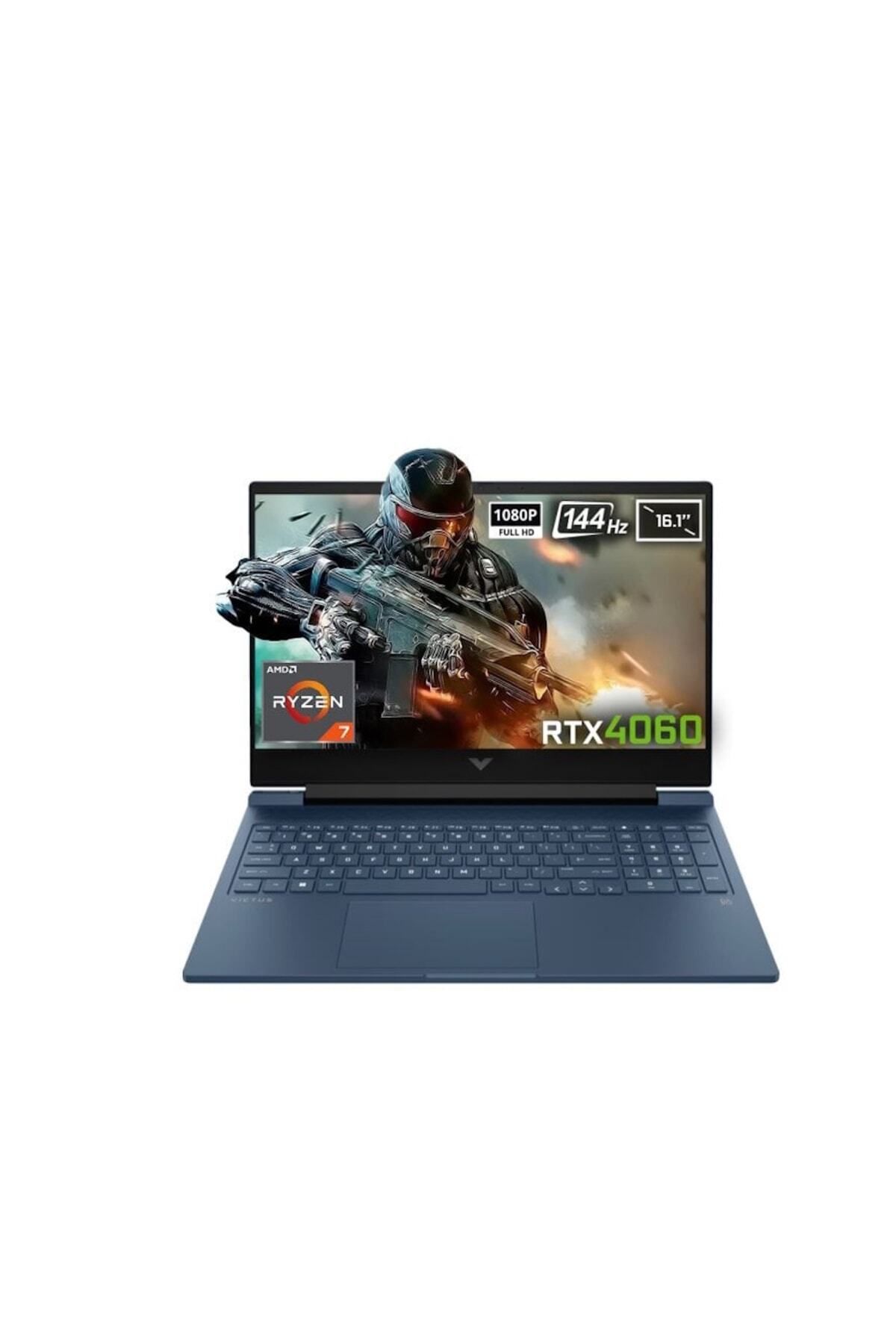 HP Victus 7Z586EA 16-S0015NT Ryzen 7-7840HS 16GB DDR5 512GB RTX4060 8GB 144Hz Freedos Gaming Laptop