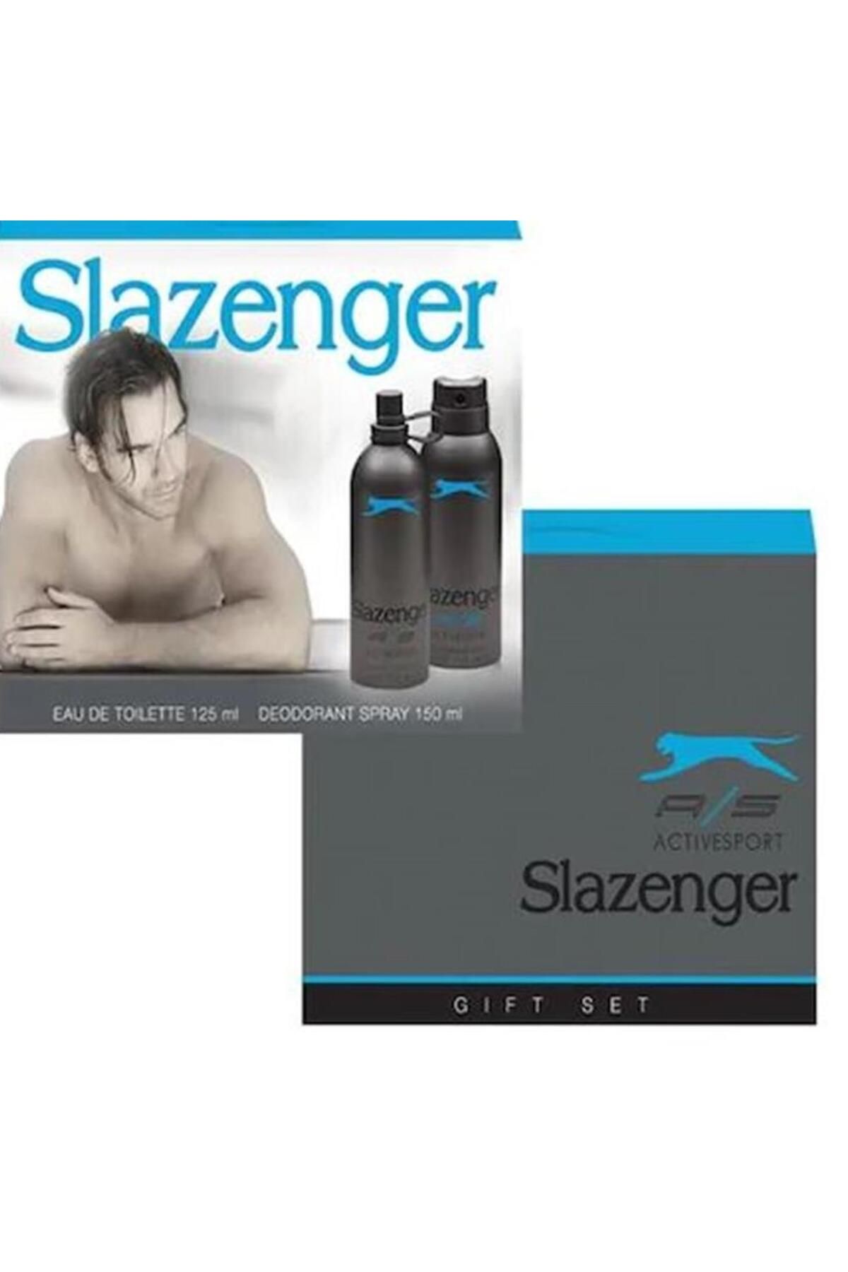 Slazenger Active Sport Mavi 125 ml Erkek Parfüm Ve 150 ml Deodorant Set