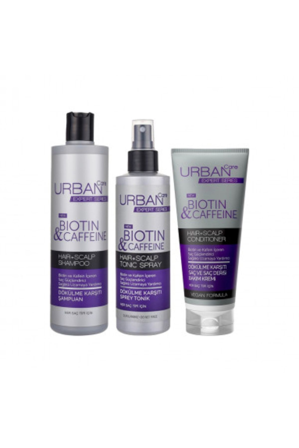 Urban Care Sağlıklı Uzamaya Yardımcı Ve Dökülme Karşıtı 3'lü Set Şampuan-Saç Kremi -Saç Toniği