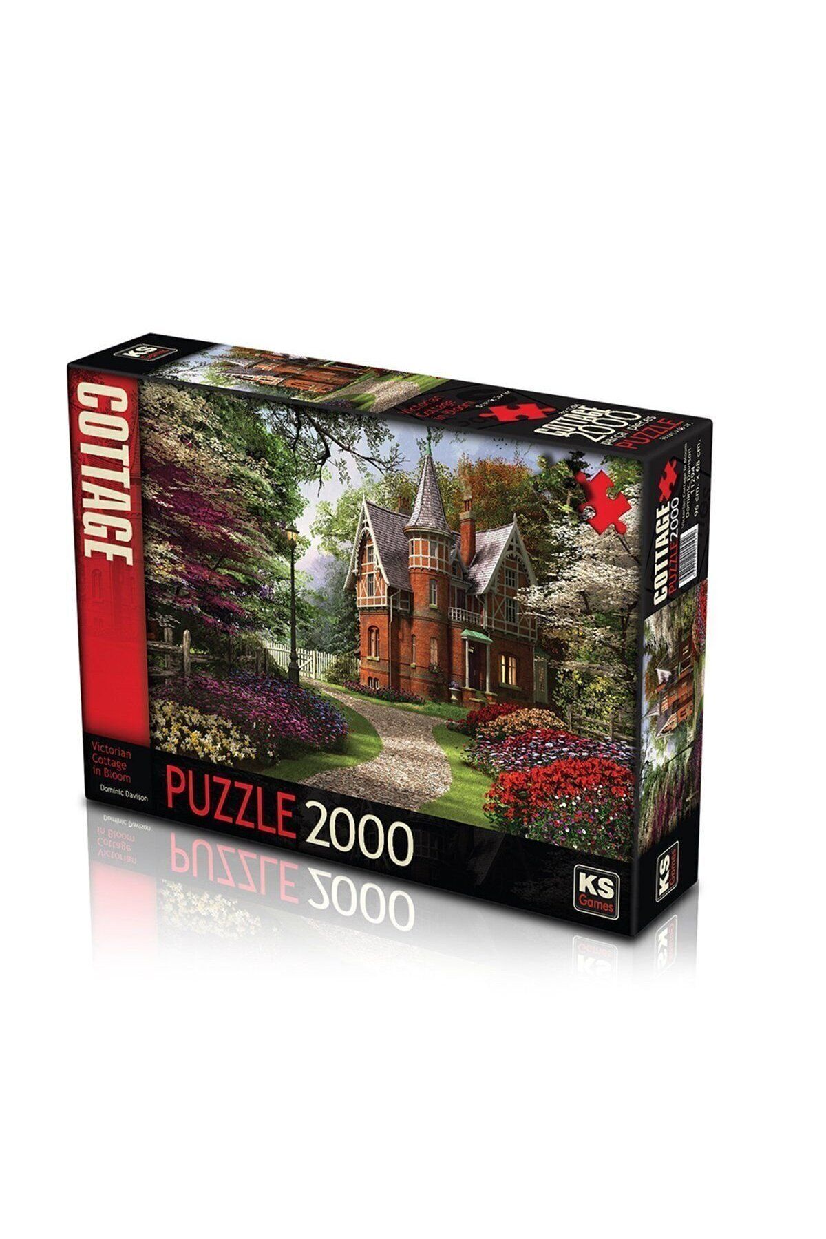 onlinestok 11294 Çiçek Açan Victoria Kır Evi 2000 Parça Puzzle -ks Puzzle