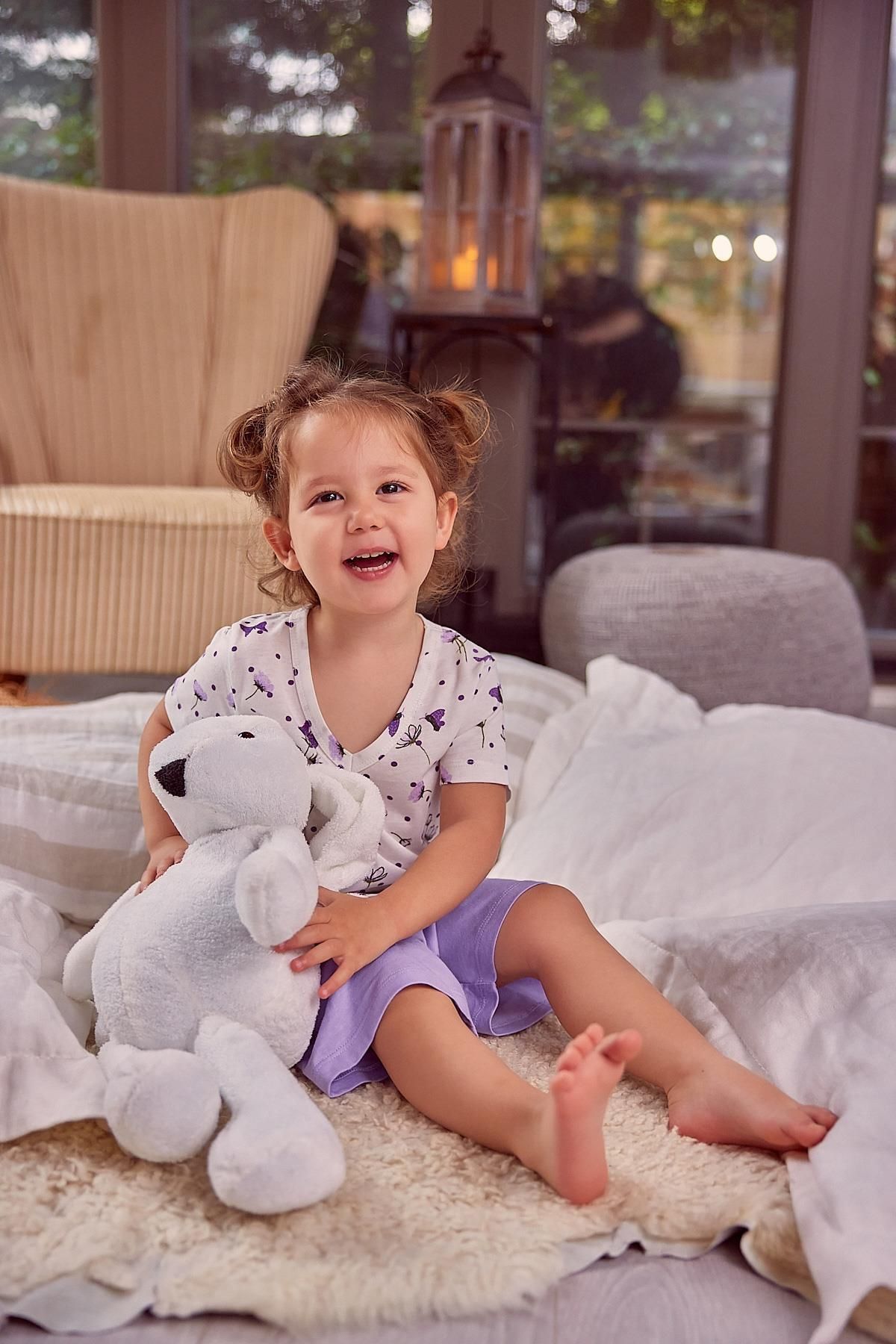 Zeyland Kız Çocuk Çiçek Desenli Pijama Takımı