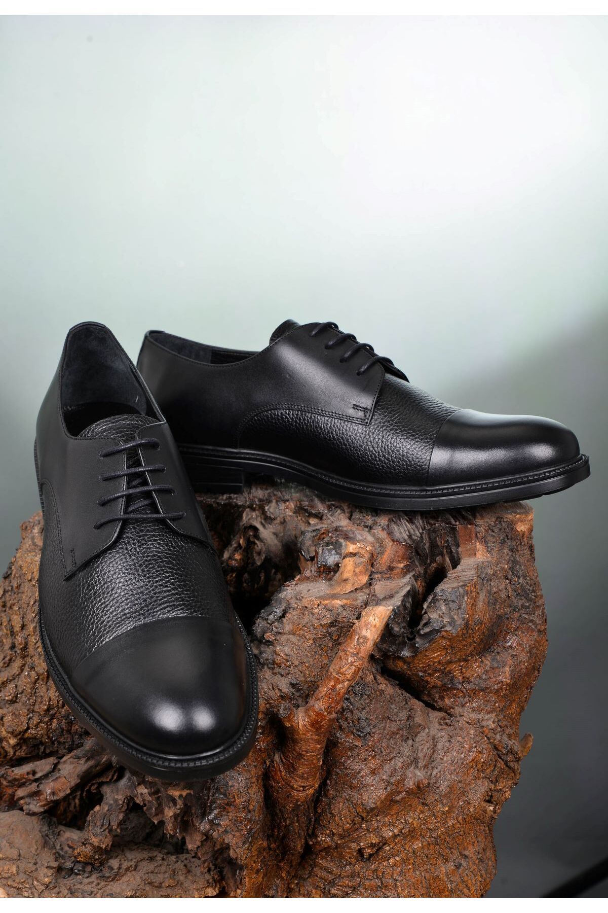 JAMES FRANCO Erkek Siyah Büyük Beden Damatlık&Takım Elbise  Ayakkabısı Sağlamlık Ve Şıklığı Bir Arada Sunan Model