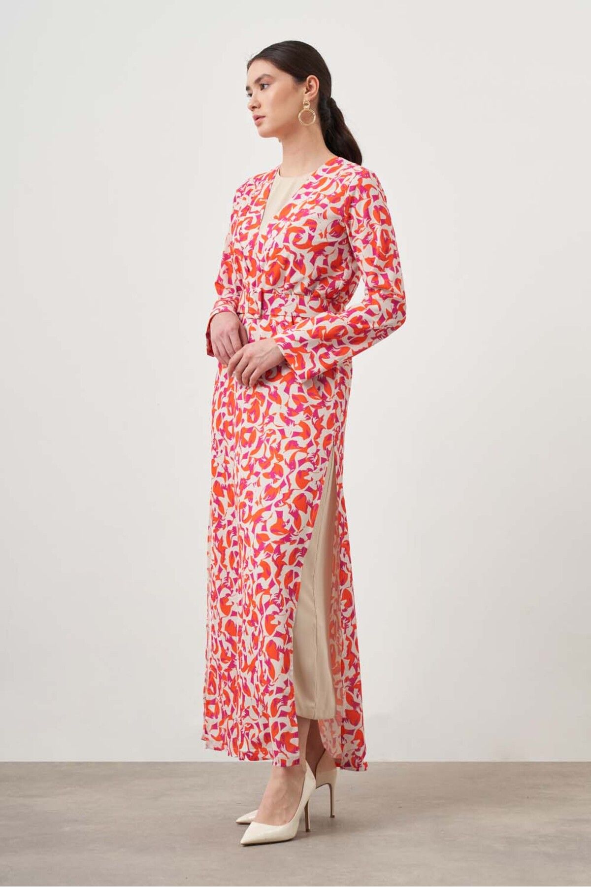 Mizalle Botanik Desenli Kimono Takım