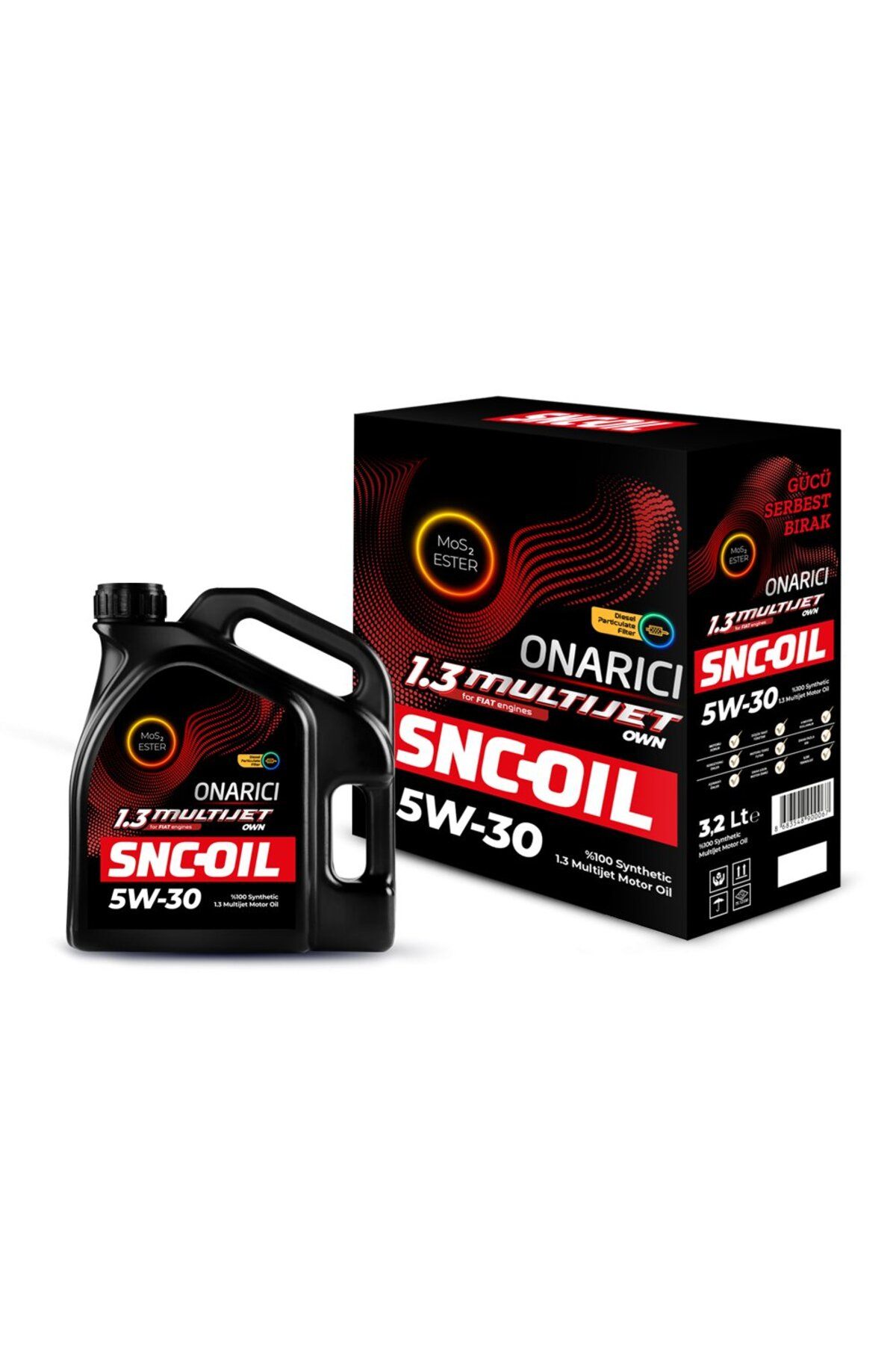 snc Icon Group - SNC-OIL Pro-S Plus 1.3 Multijet Onarıcı 5W-30 Motor Yağı 3.2 Litre