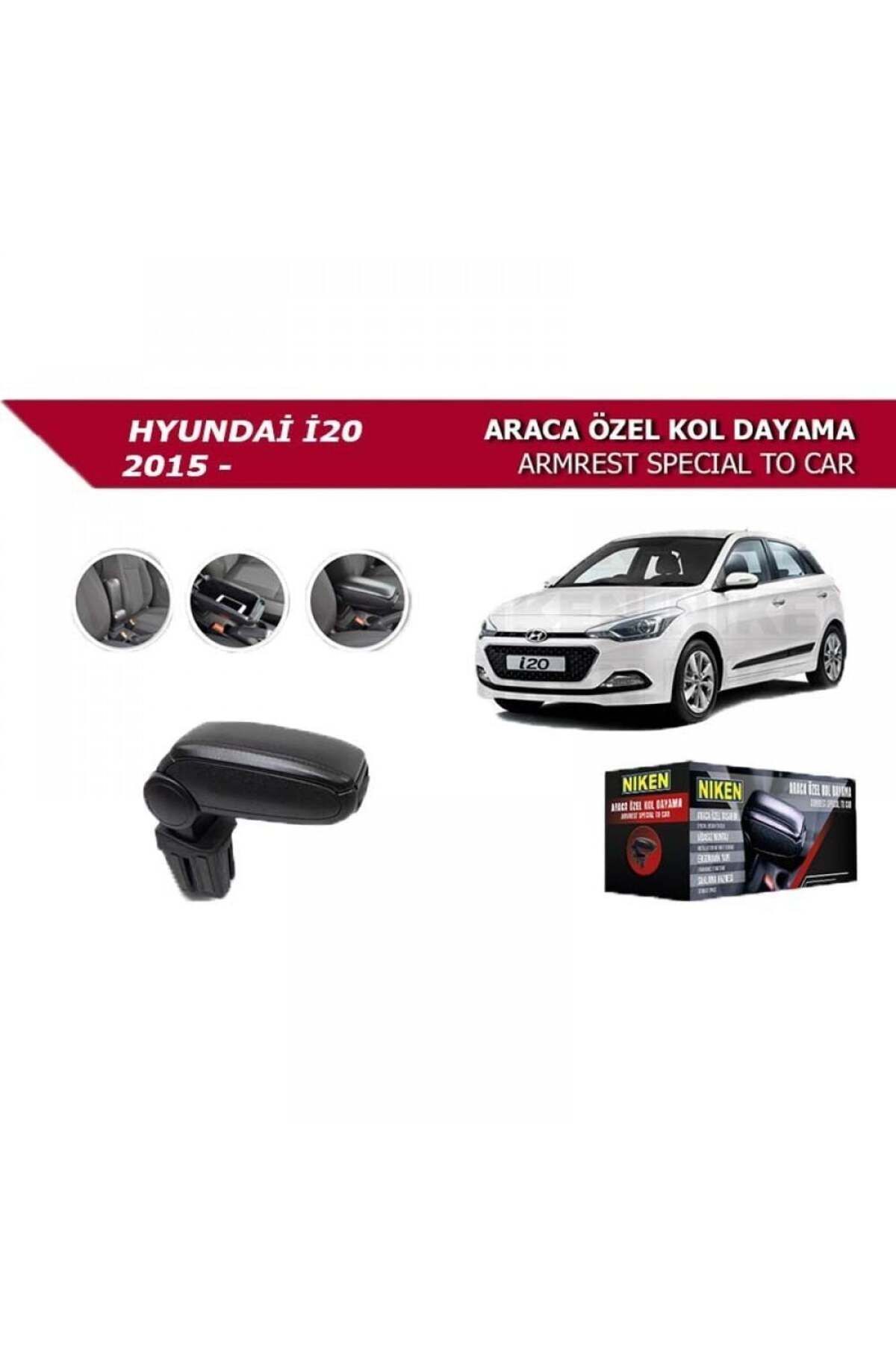 Hyundai I20 Uyumlu -2015 Araca Özel Kol Dayama Siyah Niken Parça