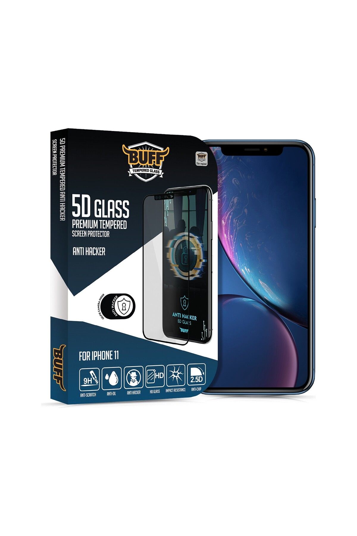 sommeow Buff Iphone 11 5d Glass Anti Hacker Ekran Koruyucu