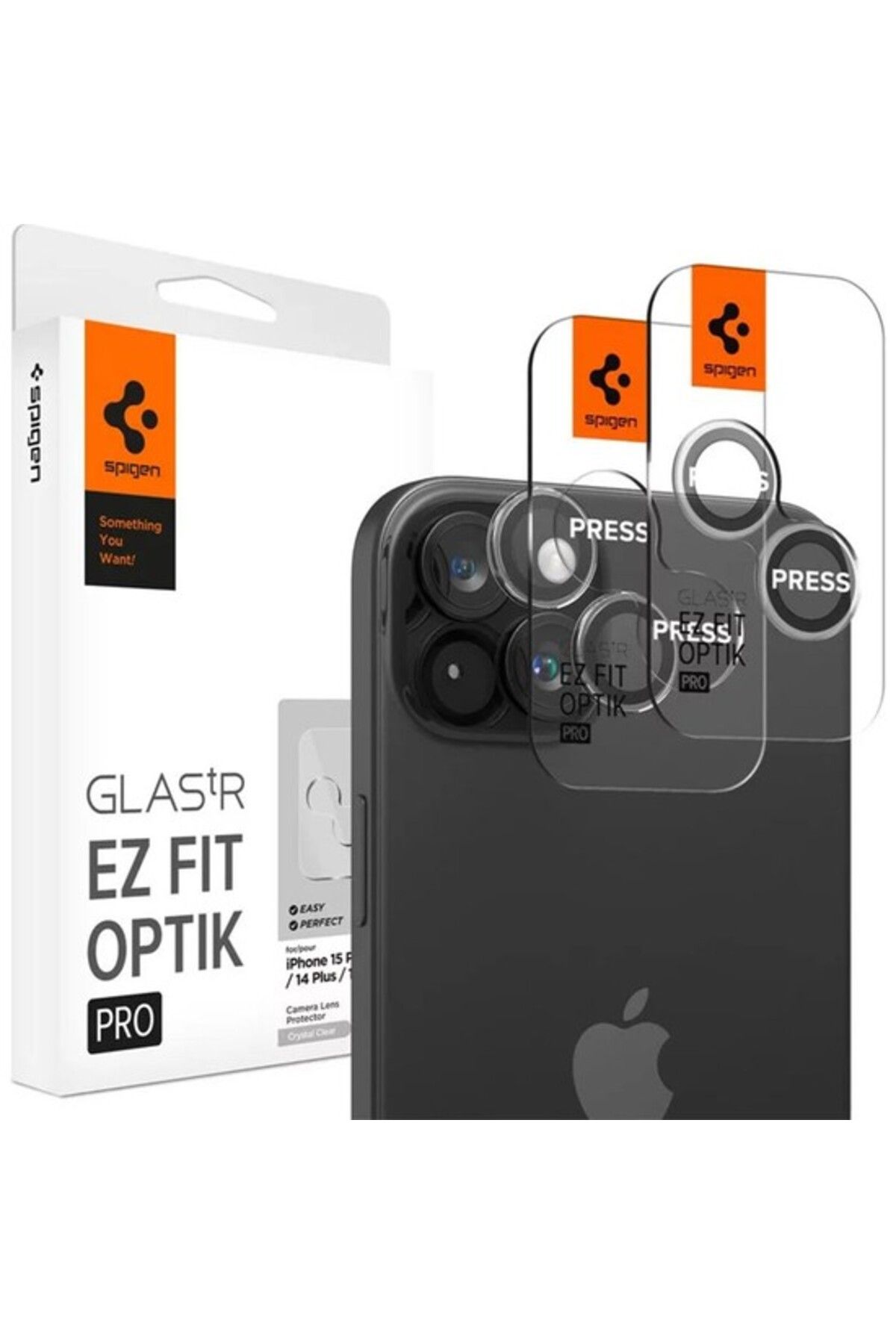 sommeow Spigen Apple Iphone 15 / 15 Plus / 14 / 14 Plus Kamera Lens Camı Koruyucu Glas.tr Ez Fit Optik Pro (