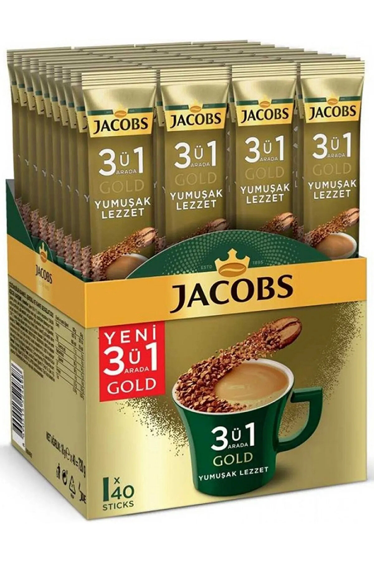 Jacobs  3ü1 Arada Gold Yumuşak Içim 40x18gr