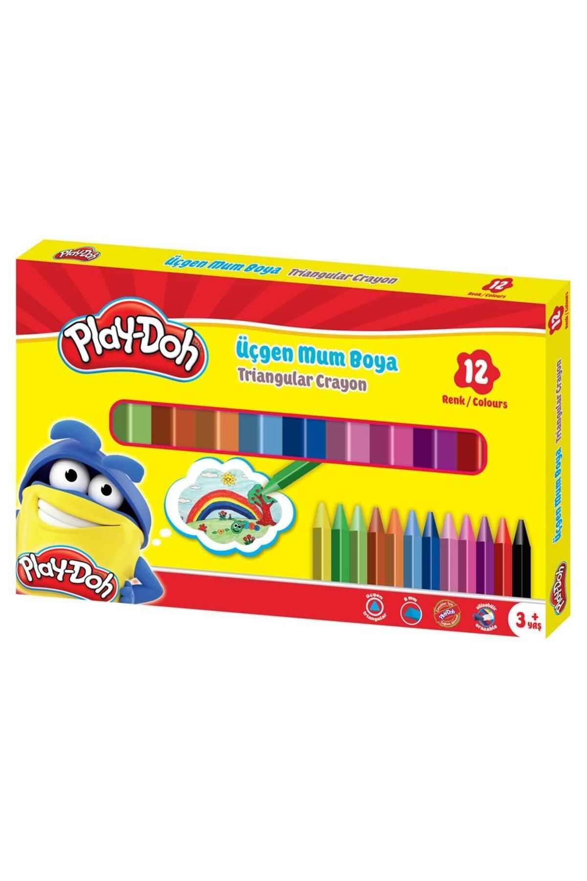 Play Doh Play-Doh Üçgen Crayon Mum Boya 12 Renk CR008