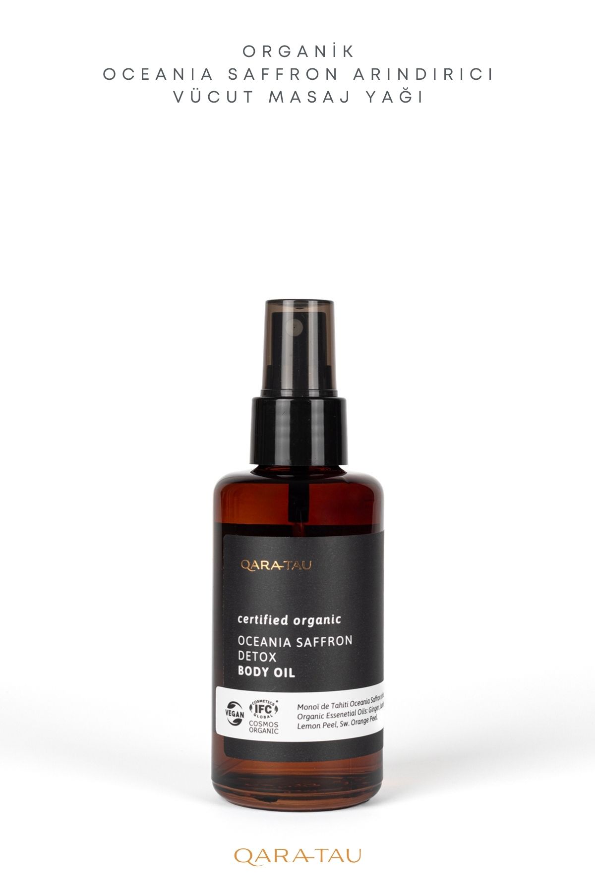 qaratau Organik Oceania Saffron Arındırıcı Vücut Masaj Yağı 100ml
