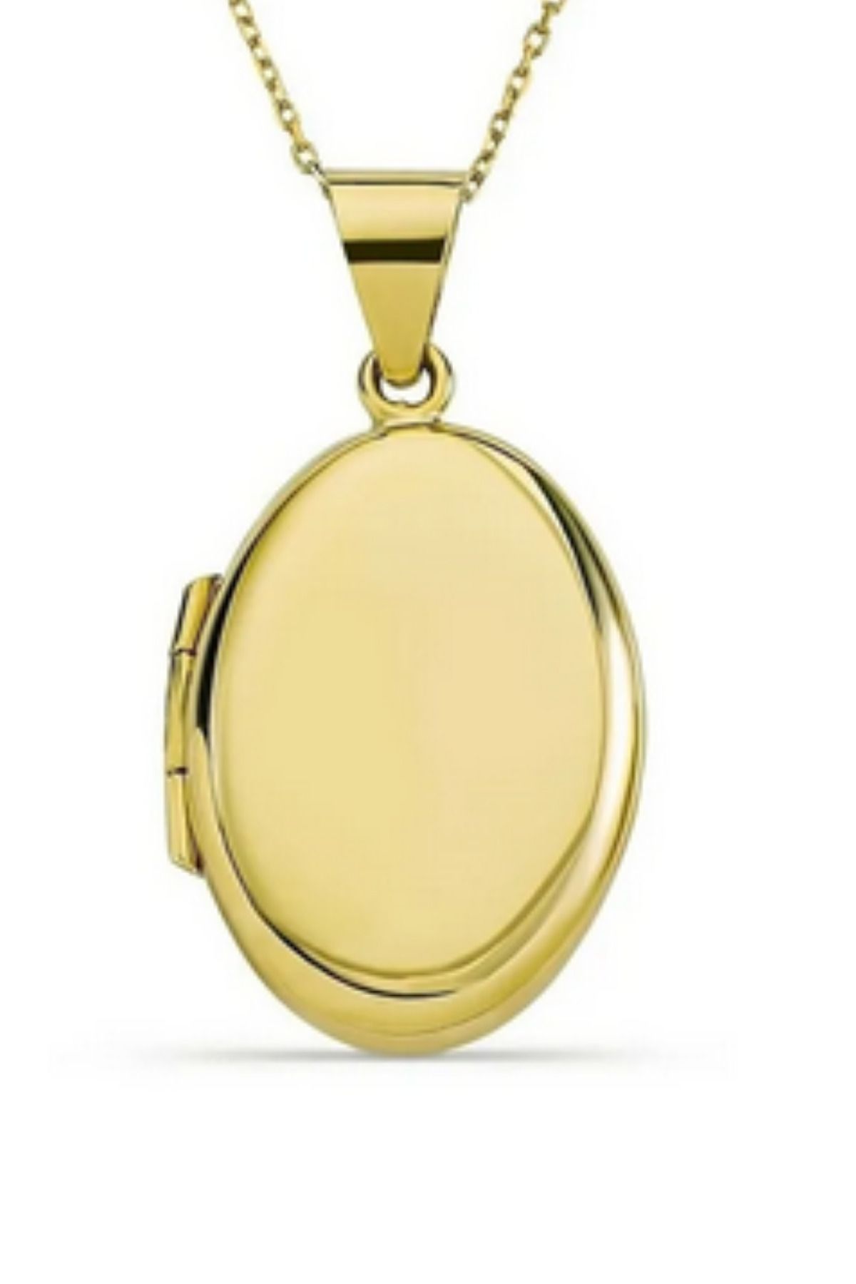 Nilvera Kuyumculuk 14 Ayar Altın Oval Resimli Kapaklı Madalyon Kolye Ucu