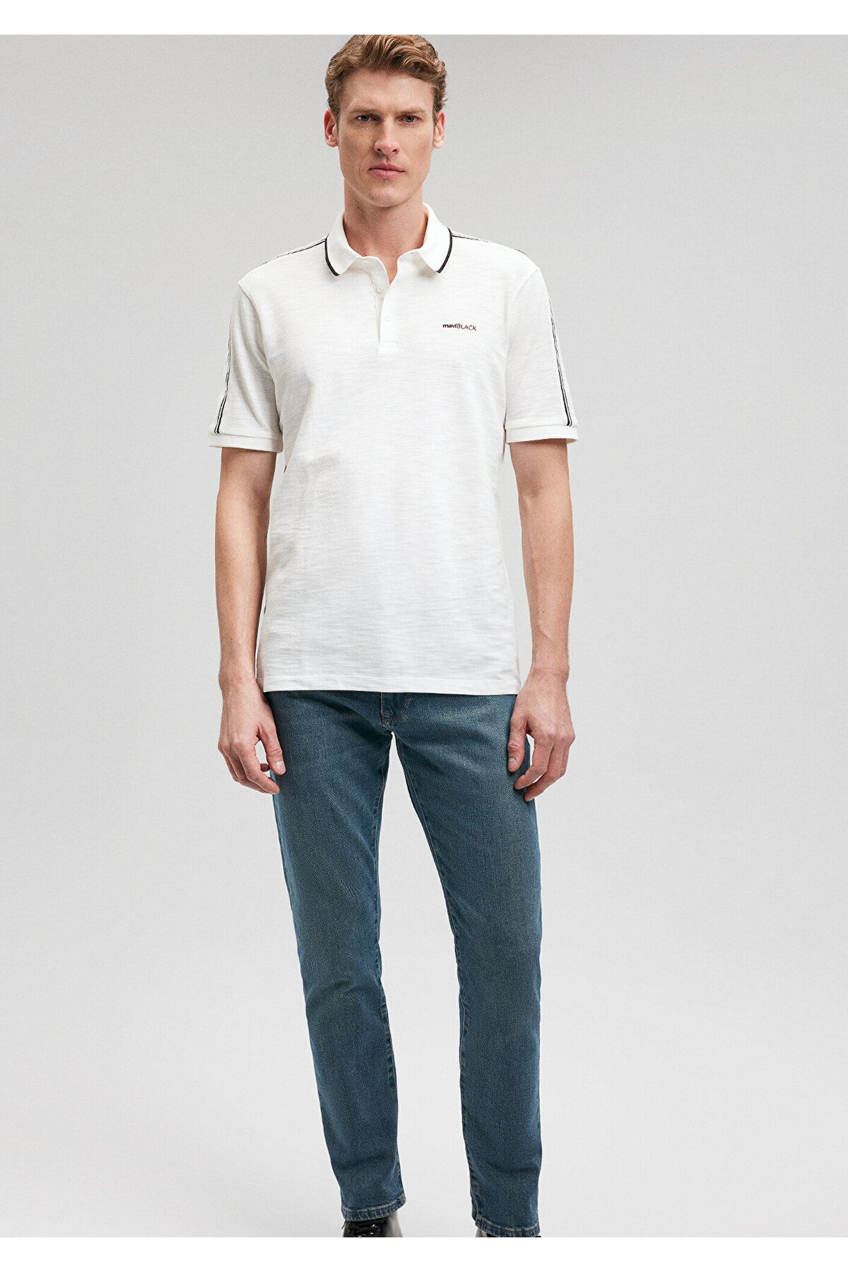 Mavi Beyaz Polo Tişört Regular Fit / Normal Kesim 0611838-70057